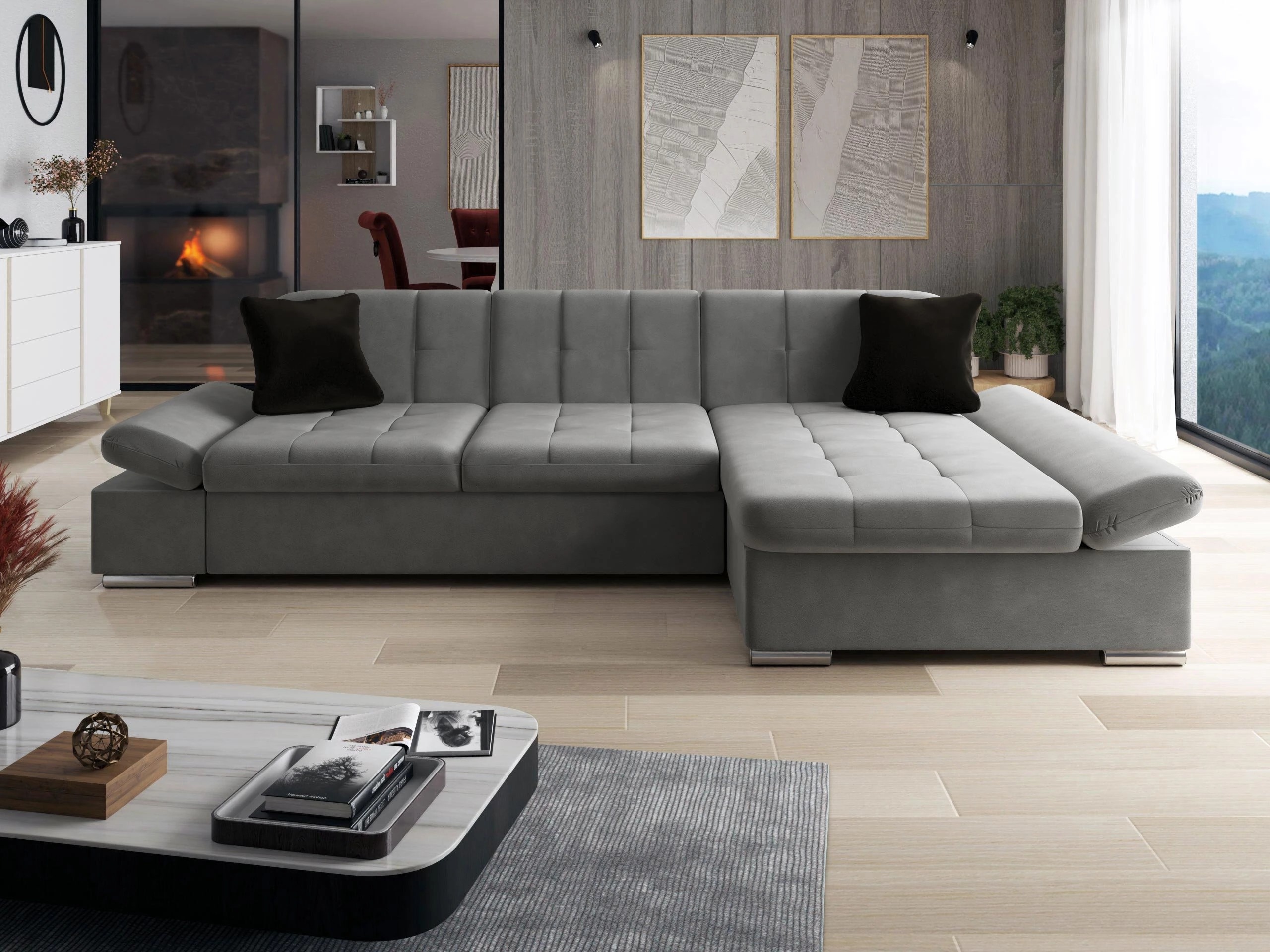 Corner sofa Comfivo Serenitas (Magic Velvet 2217 + Magic Velvet 2219)