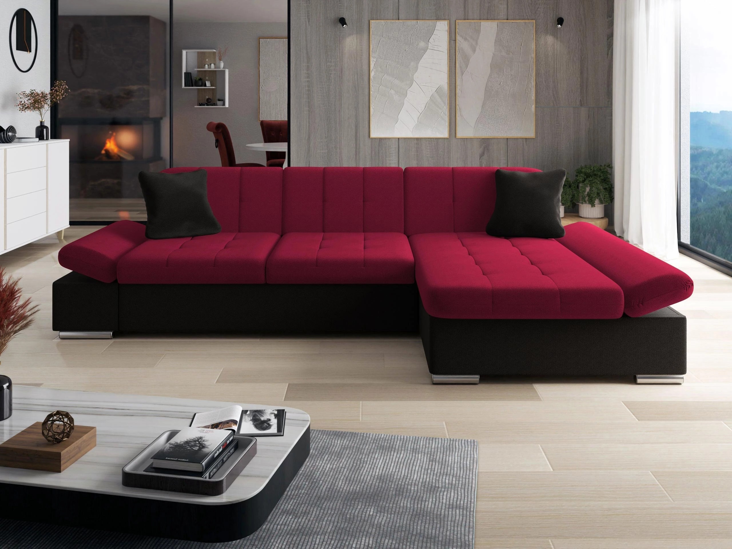 Corner sofa Comfivo Serenitas (Kronos 07 + Kronos 02 + Kronos 07)