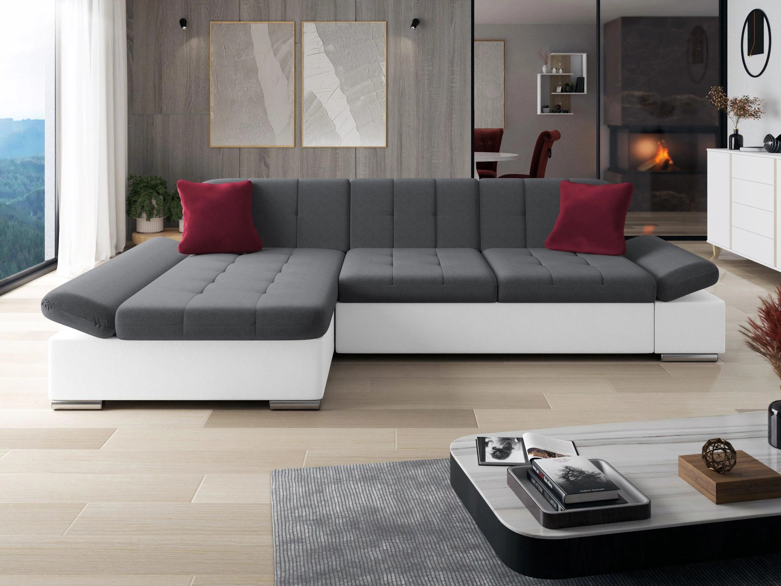 Corner sofa Comfivo Serenitas (Soft 017 + Kronos 22 + Kronos 02)