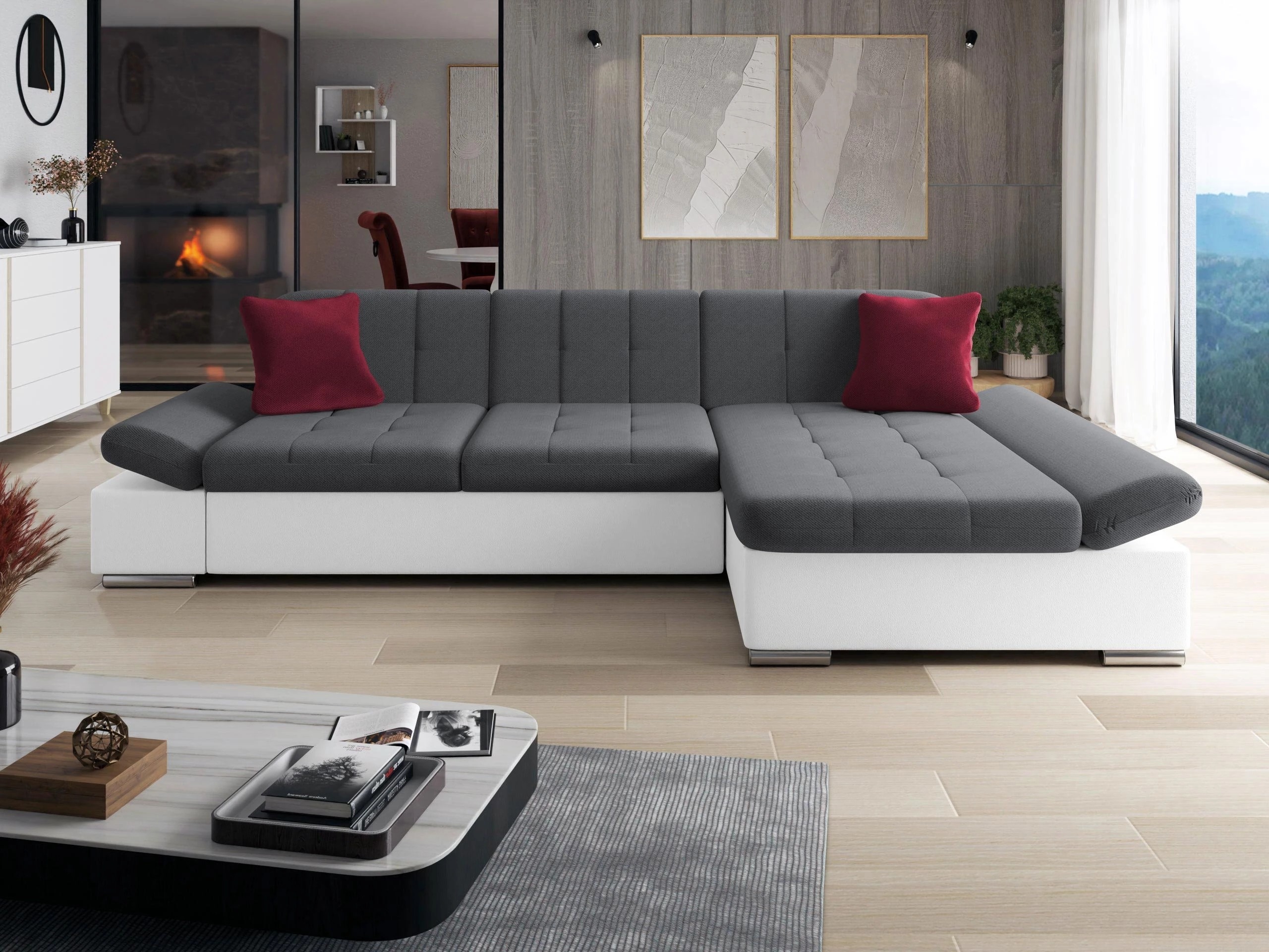 Corner sofa Comfivo Serenitas (Soft 017 + Kronos 22 + Kronos 02)