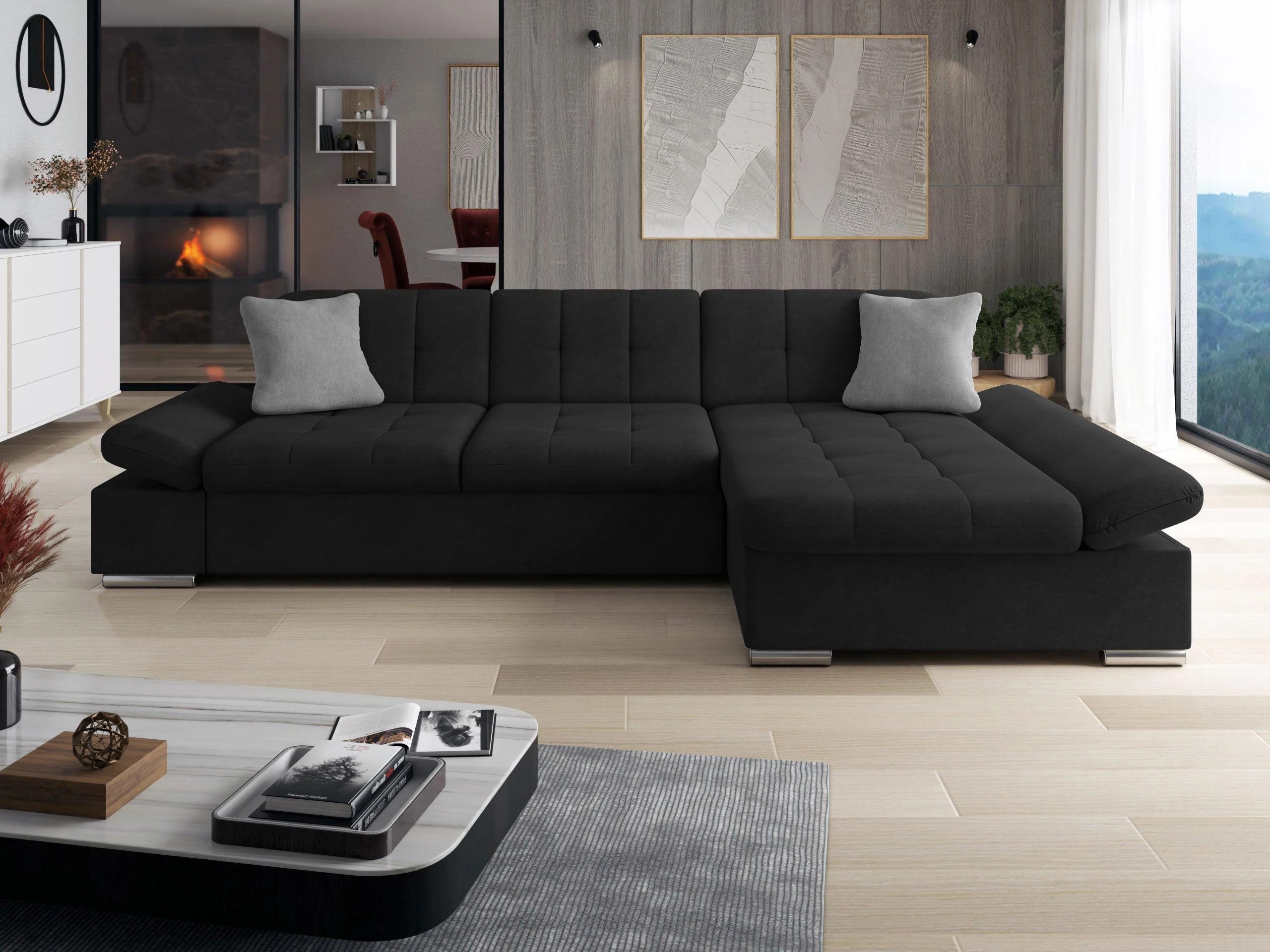 Corner sofa Comfivo Serenitas (Uttario Velvet 2980 + Uttario Velvet 2972)