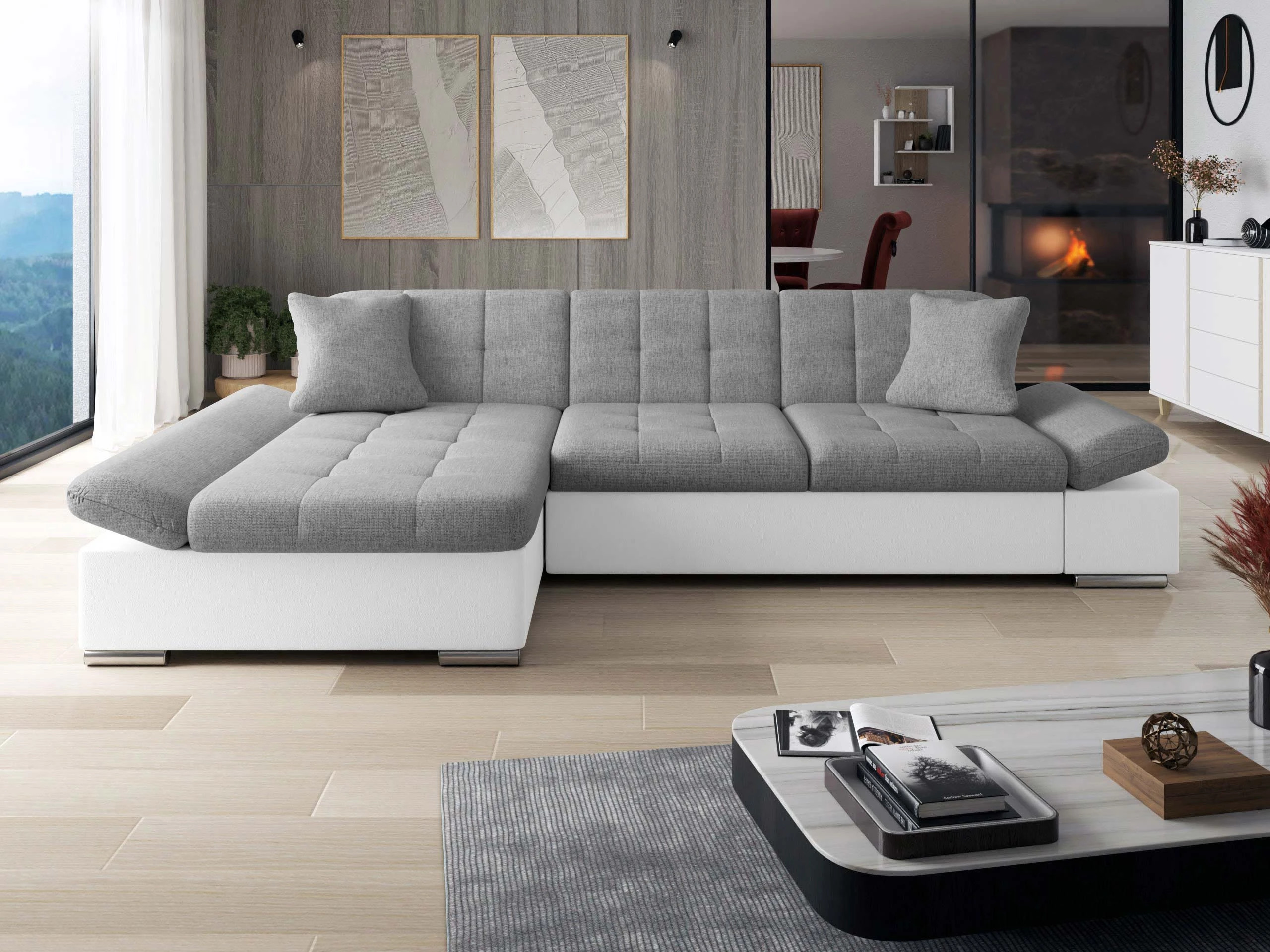 Corner sofa Comfivo Serenitas (Soft 017 + Soul 17)