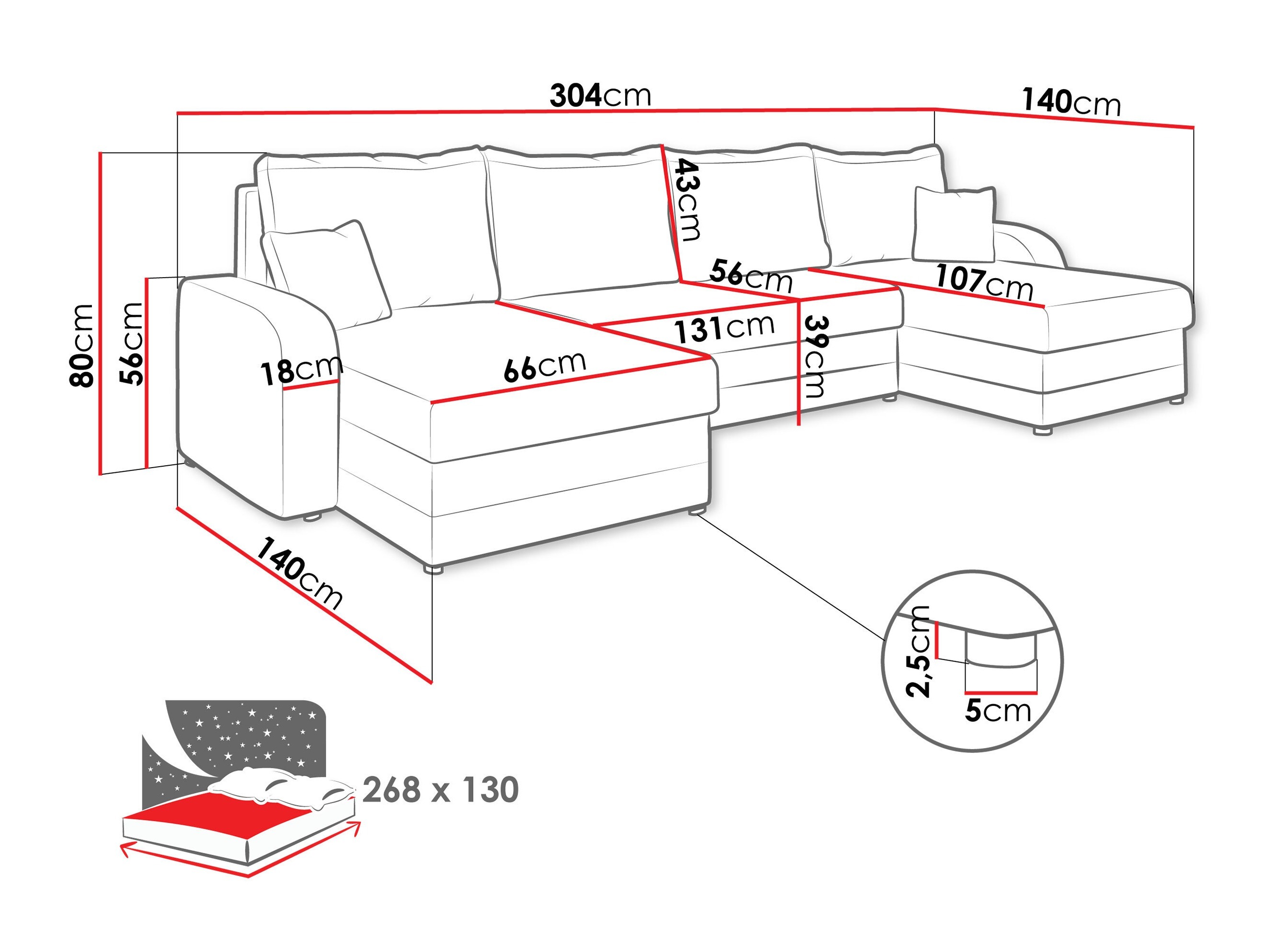 Corner sofa Comfivo Melissa III (Lumo 65)