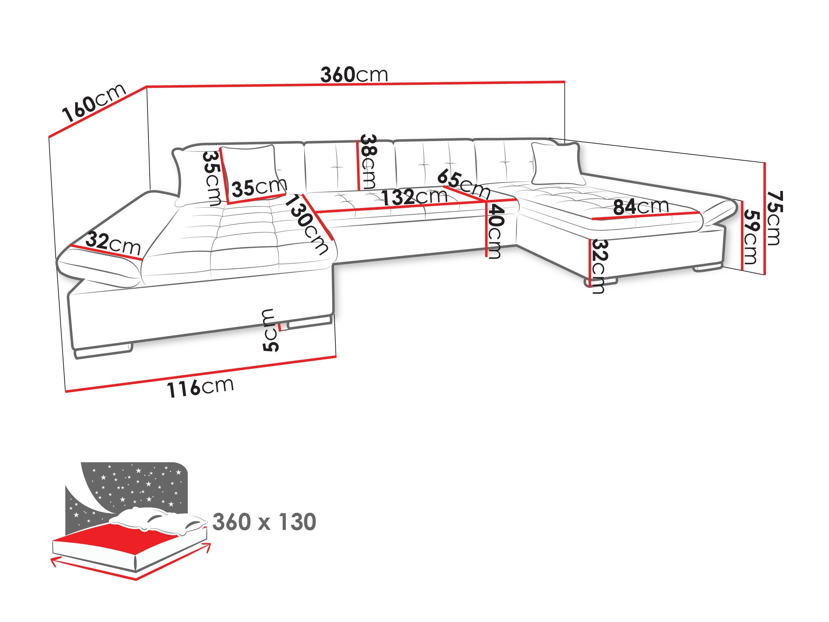 Corner sofa Comfivo Ficus (Soft 017 + Soul 17)