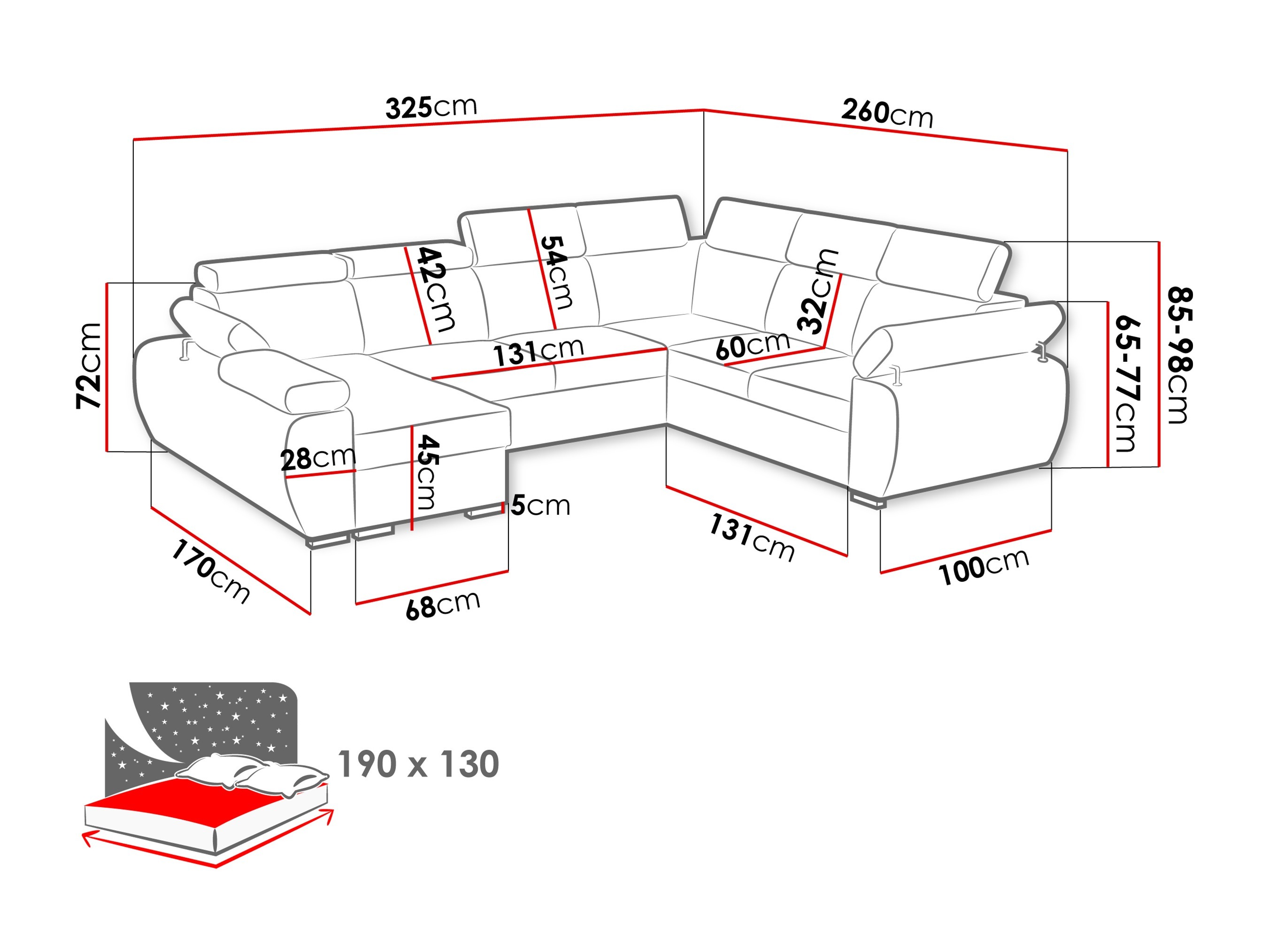 Corner sofa Columbus 214 (Aragon 80)