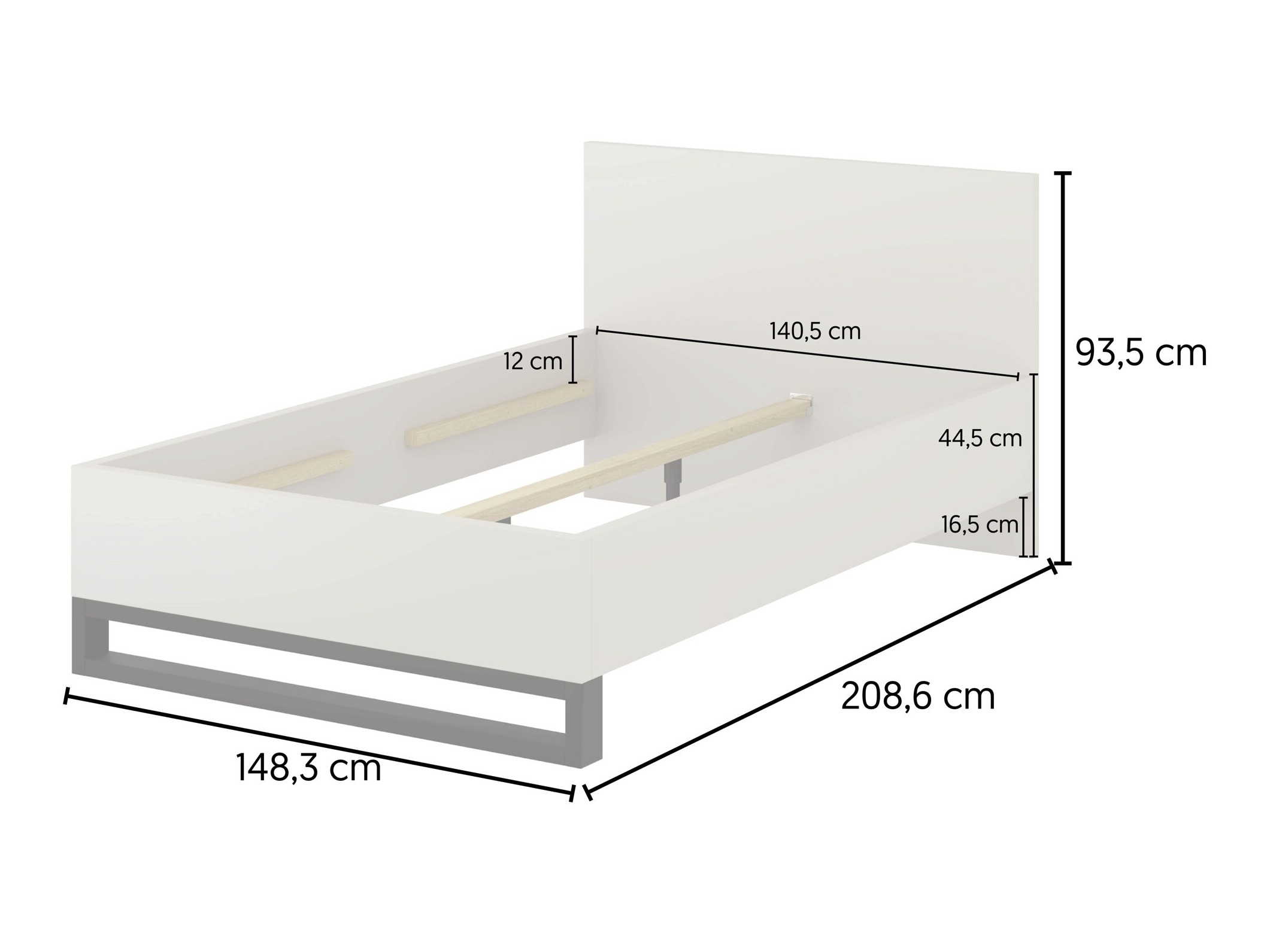 Bed Avicavu 118 (Wotan Oak + Black)