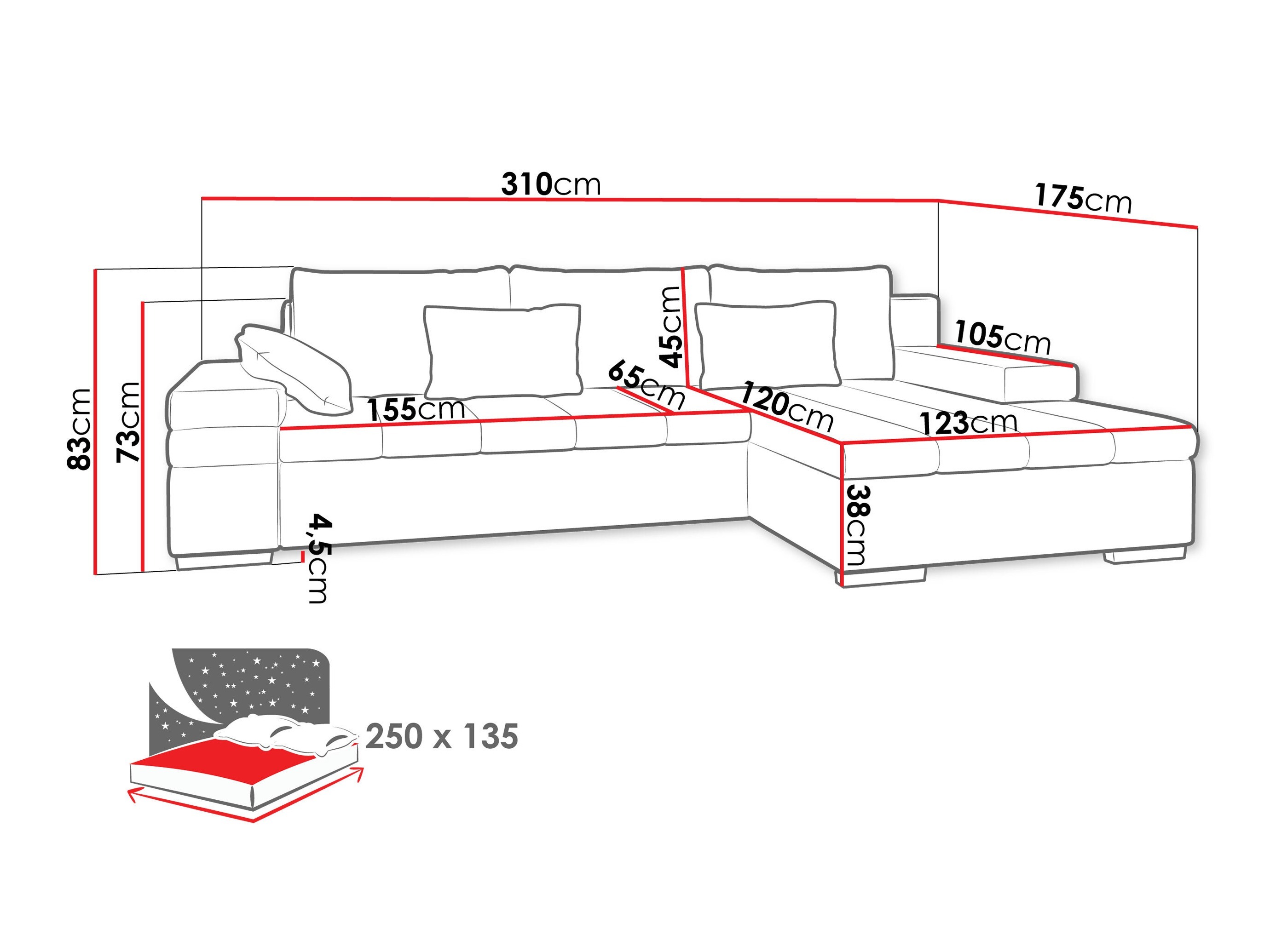 Corner sofa Comfivo Olivetum (Left)