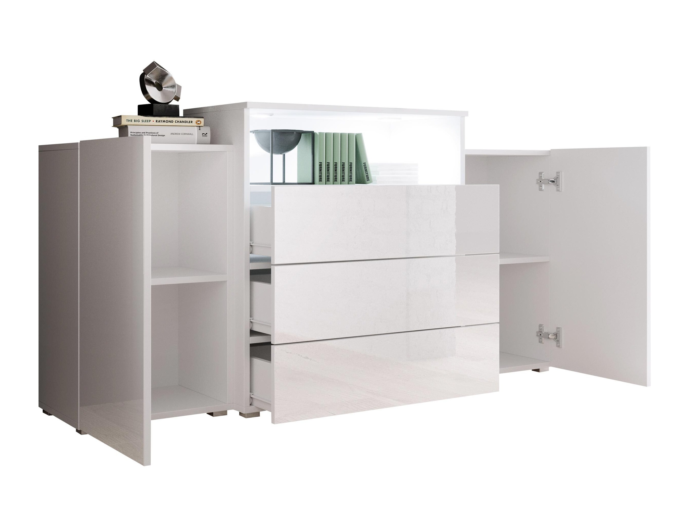 Chest of drawers Sarasota 127 (Matera grey + Chestnut)