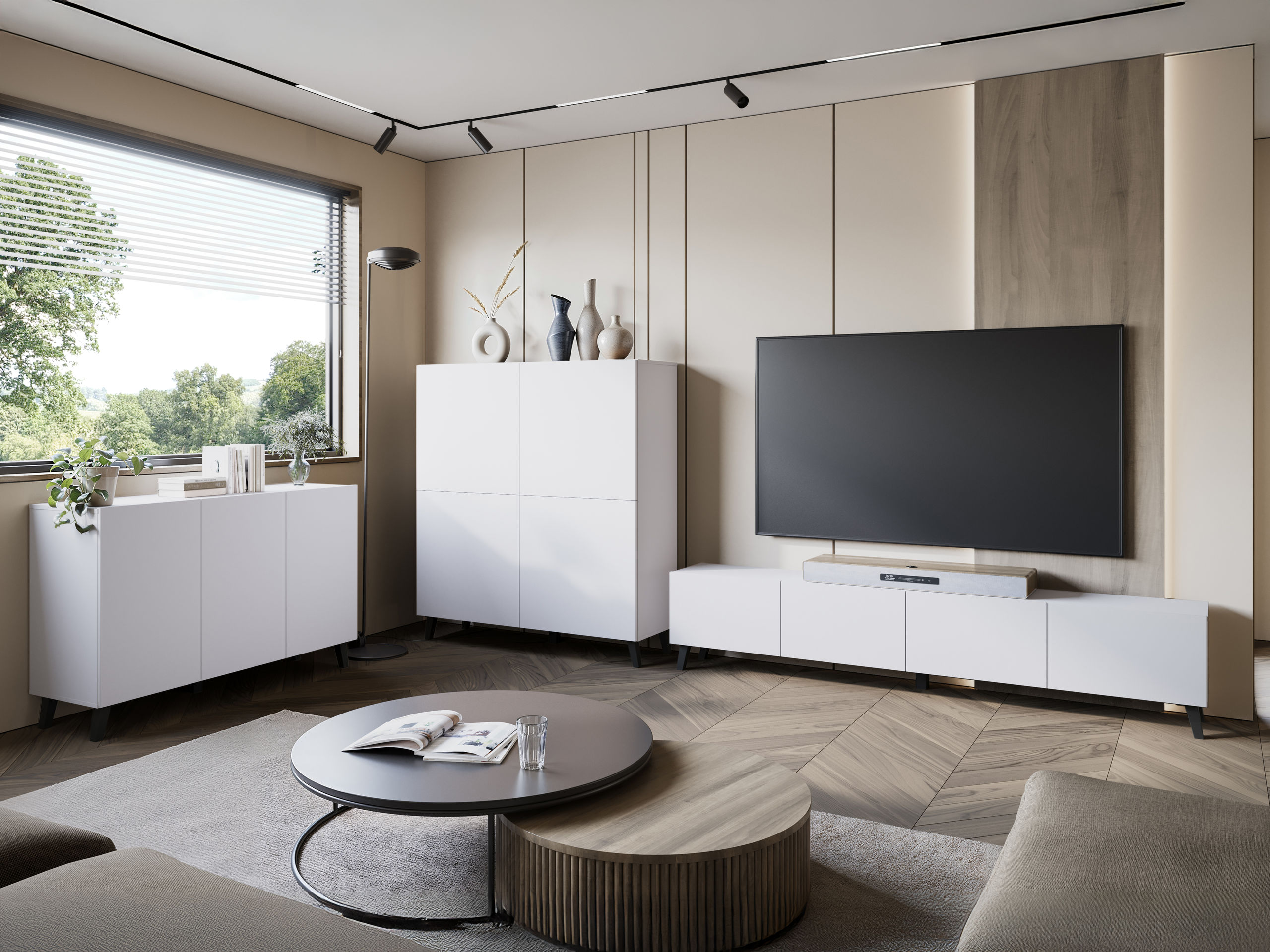 Living room set Levtive 105 (White)