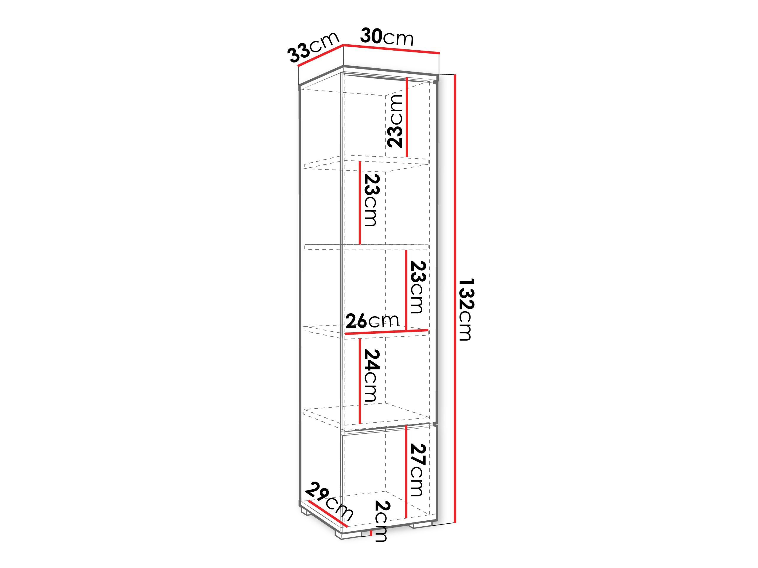 Bookcase Mirfivo 108 (Wotan Oak)