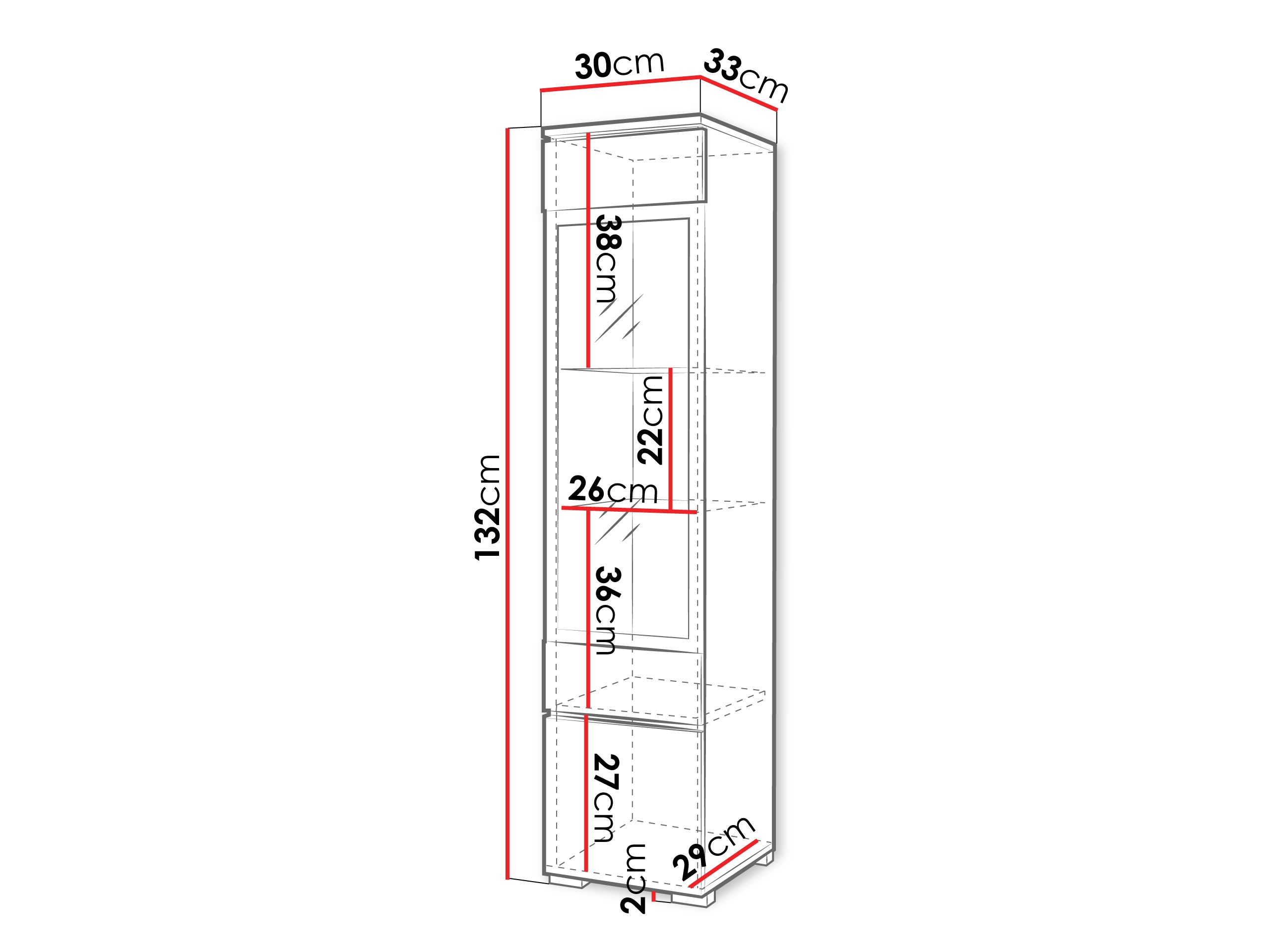 Bookcase Mirfivo 109 (Cashmere)