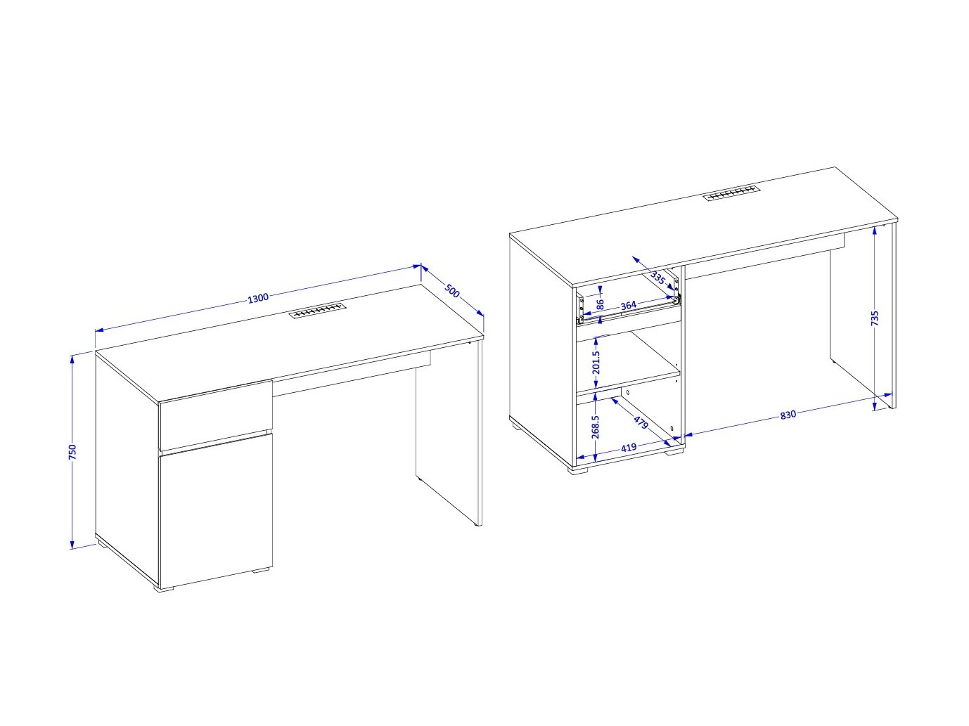 Desk Alfere 125 (Congo)