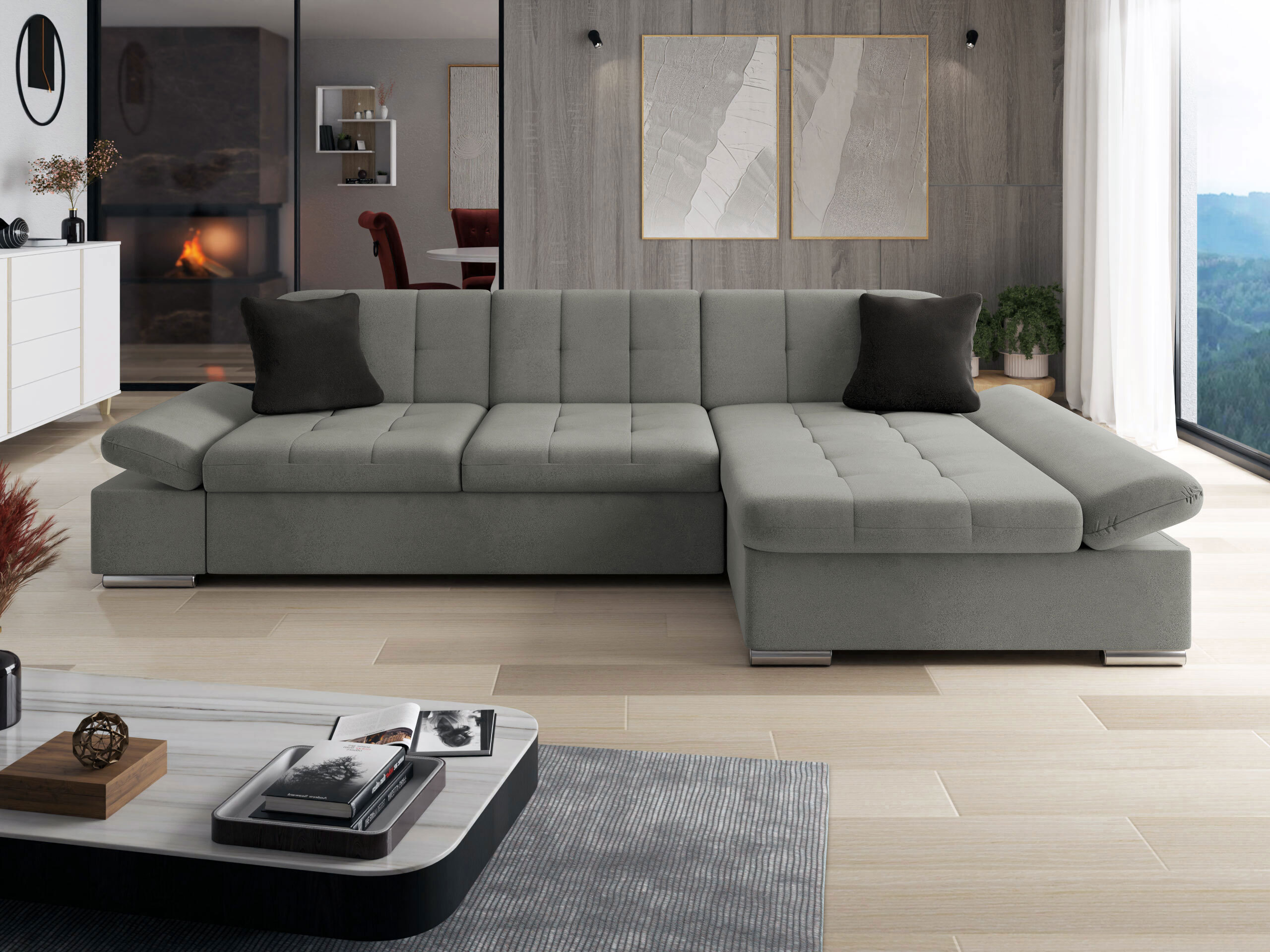 Corner sofa Comfivo Serenitas (Polo 894 + Polo 897)