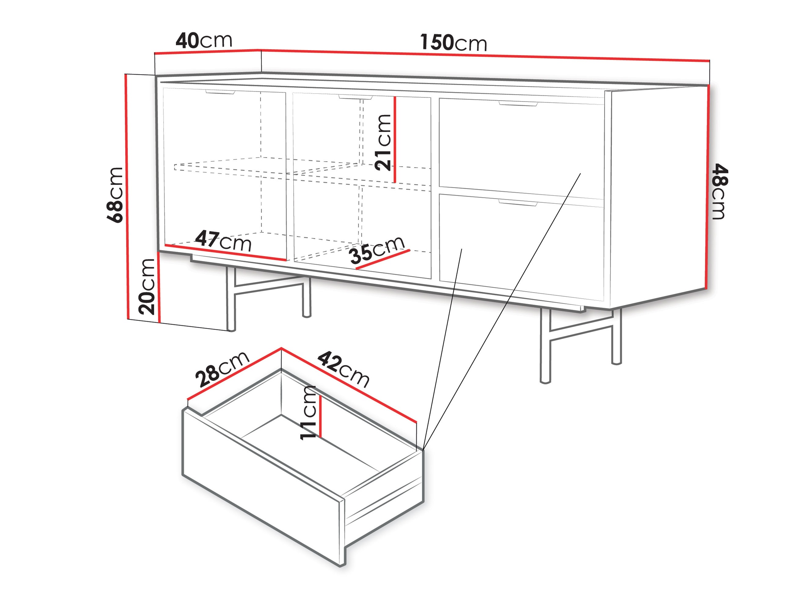 Chest of drawers Studos (Oak)