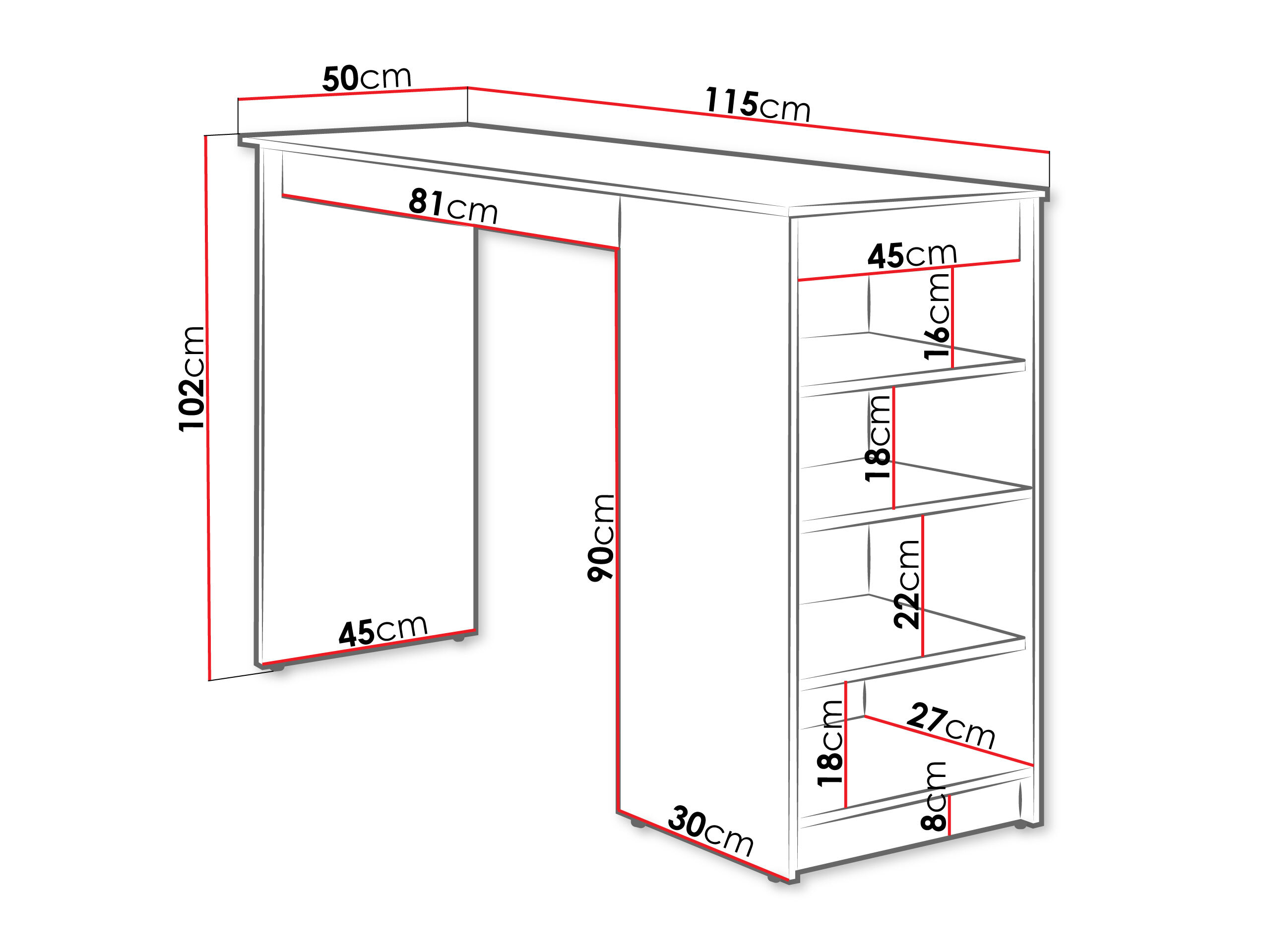 Bar table Comfivo Cedrus (White)