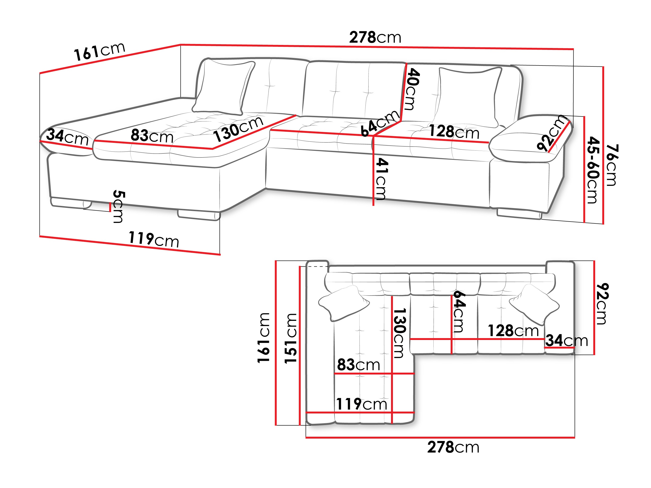 Corner sofa Comfivo Serenitas (Poso 01)