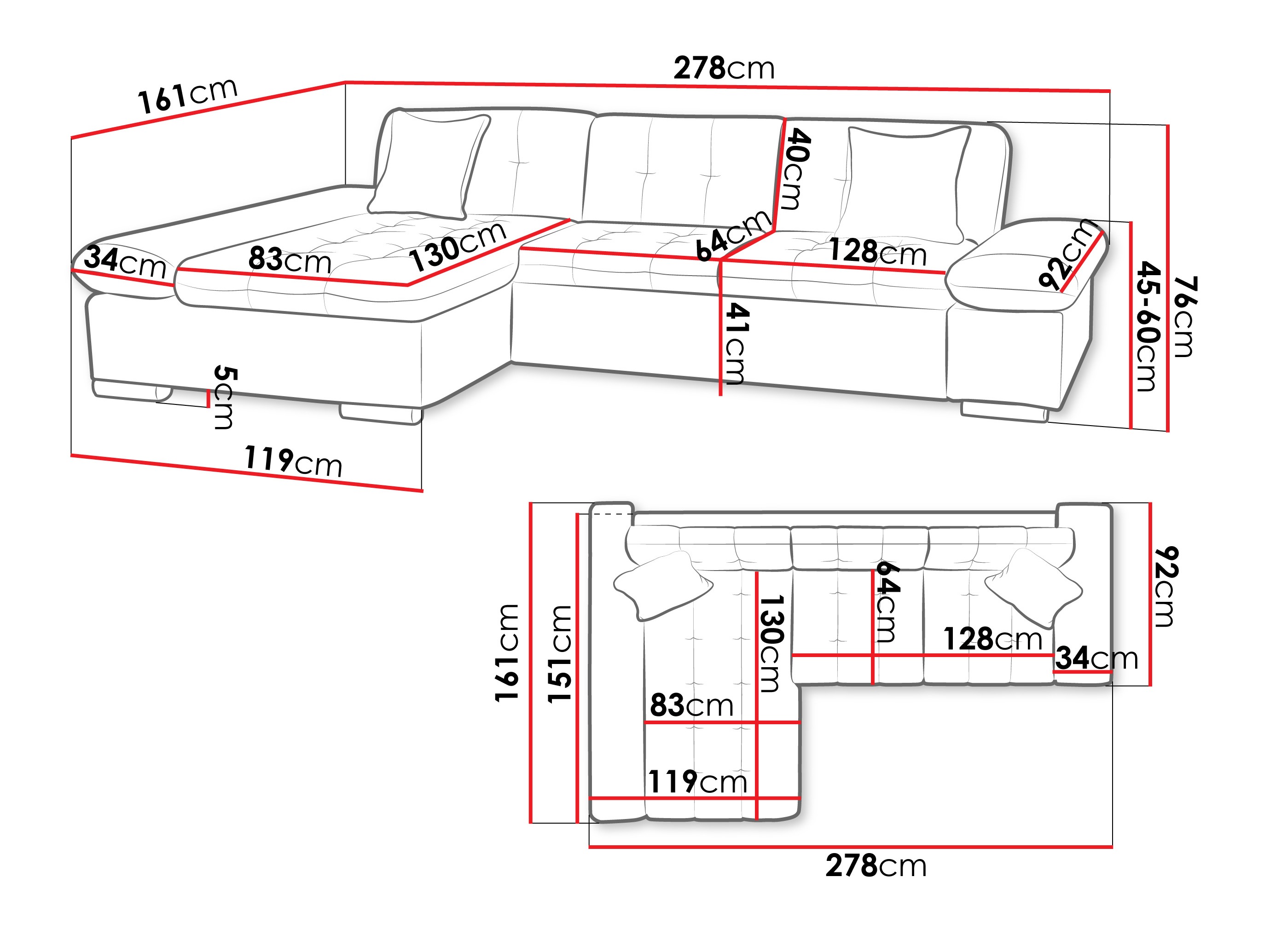 Corner sofa Comfivo Serenitas (Poso 03)