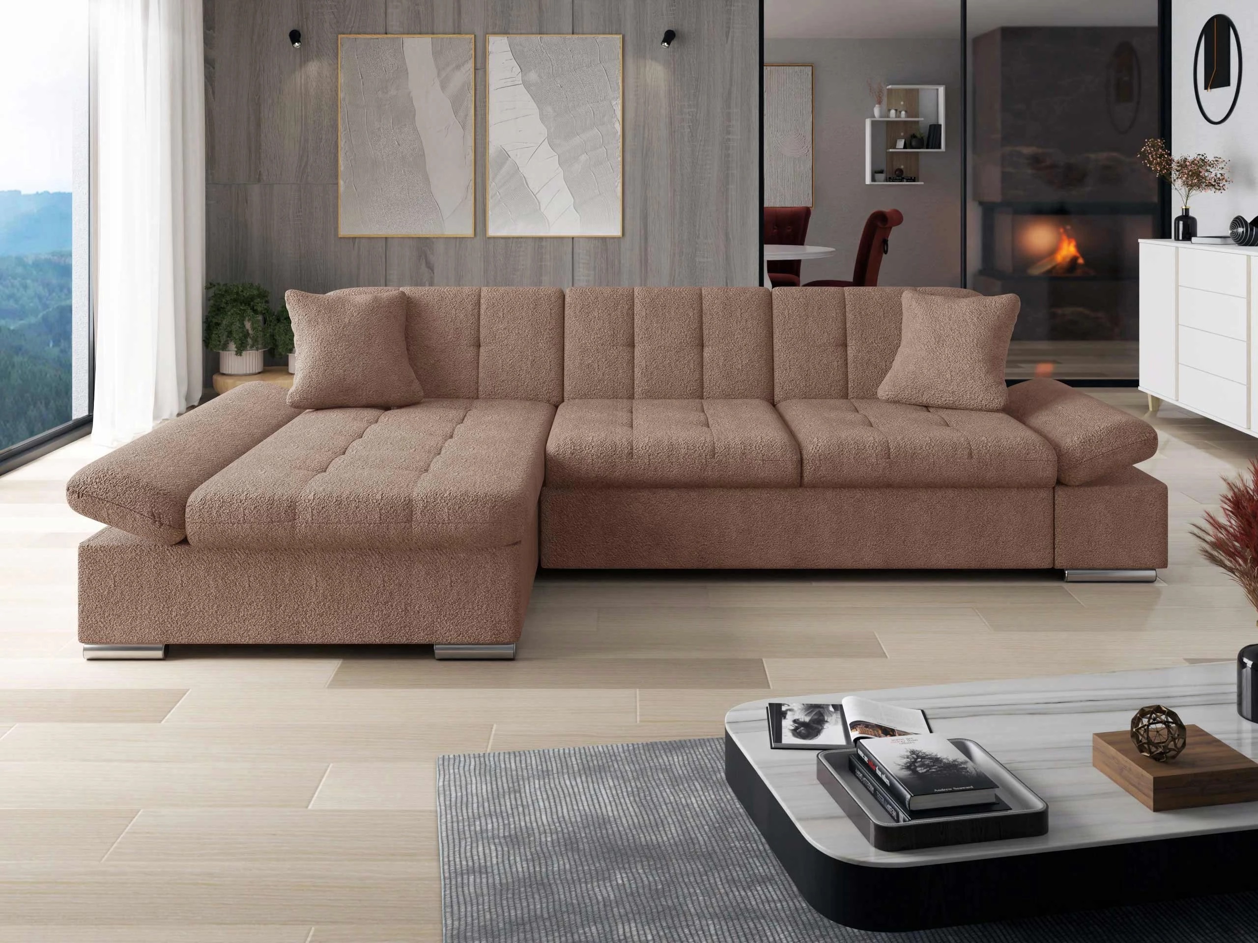 Corner sofa Comfivo Sanitas I (Coral 45)