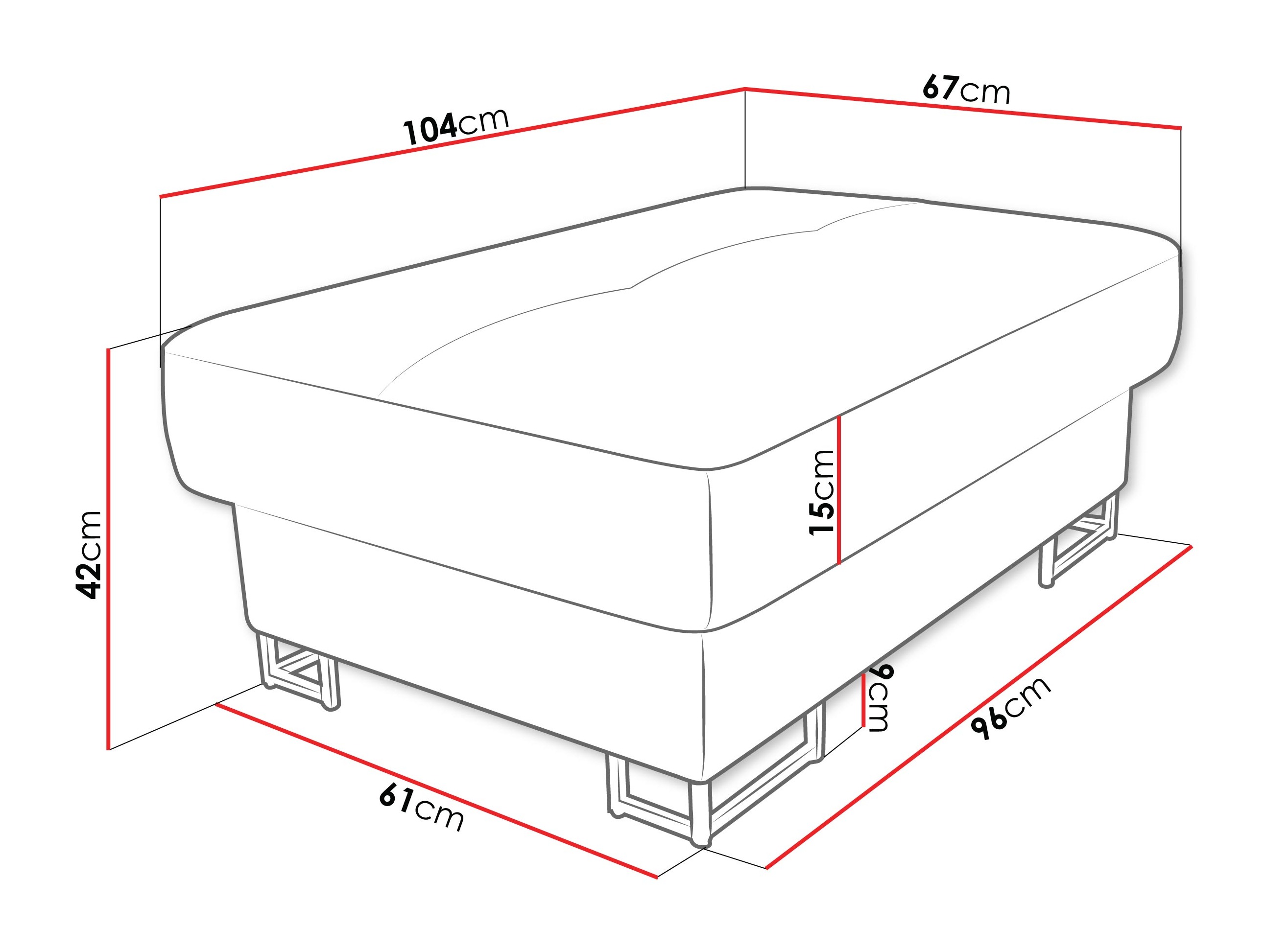 Upholstered bench Comfivo Ruta (Poso 06)