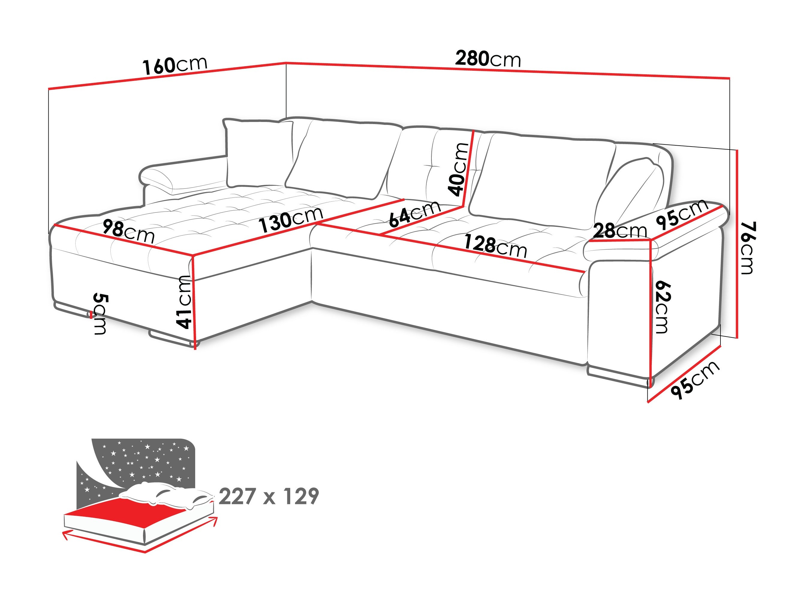 Corner sofa Comfivo Mica (Soft 011 + Soul 20)