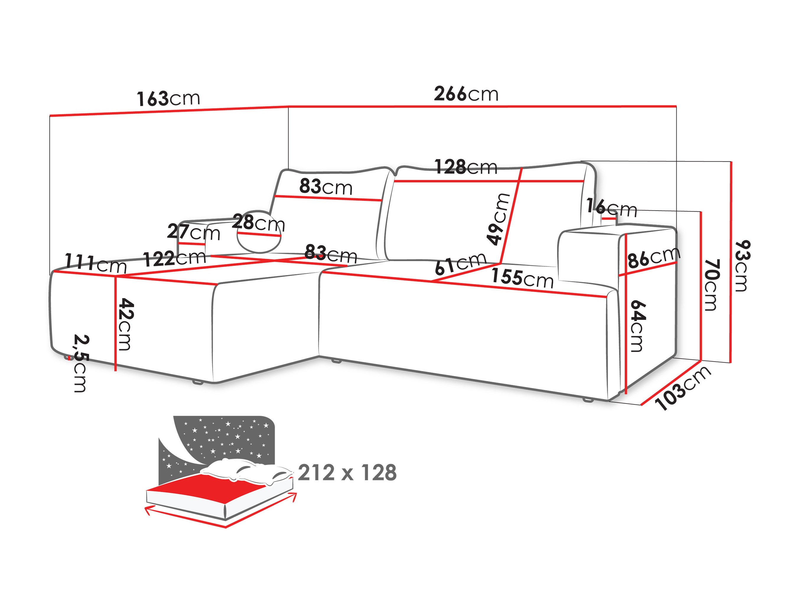 Corner sofa Comfivo Societas (Poso 135)