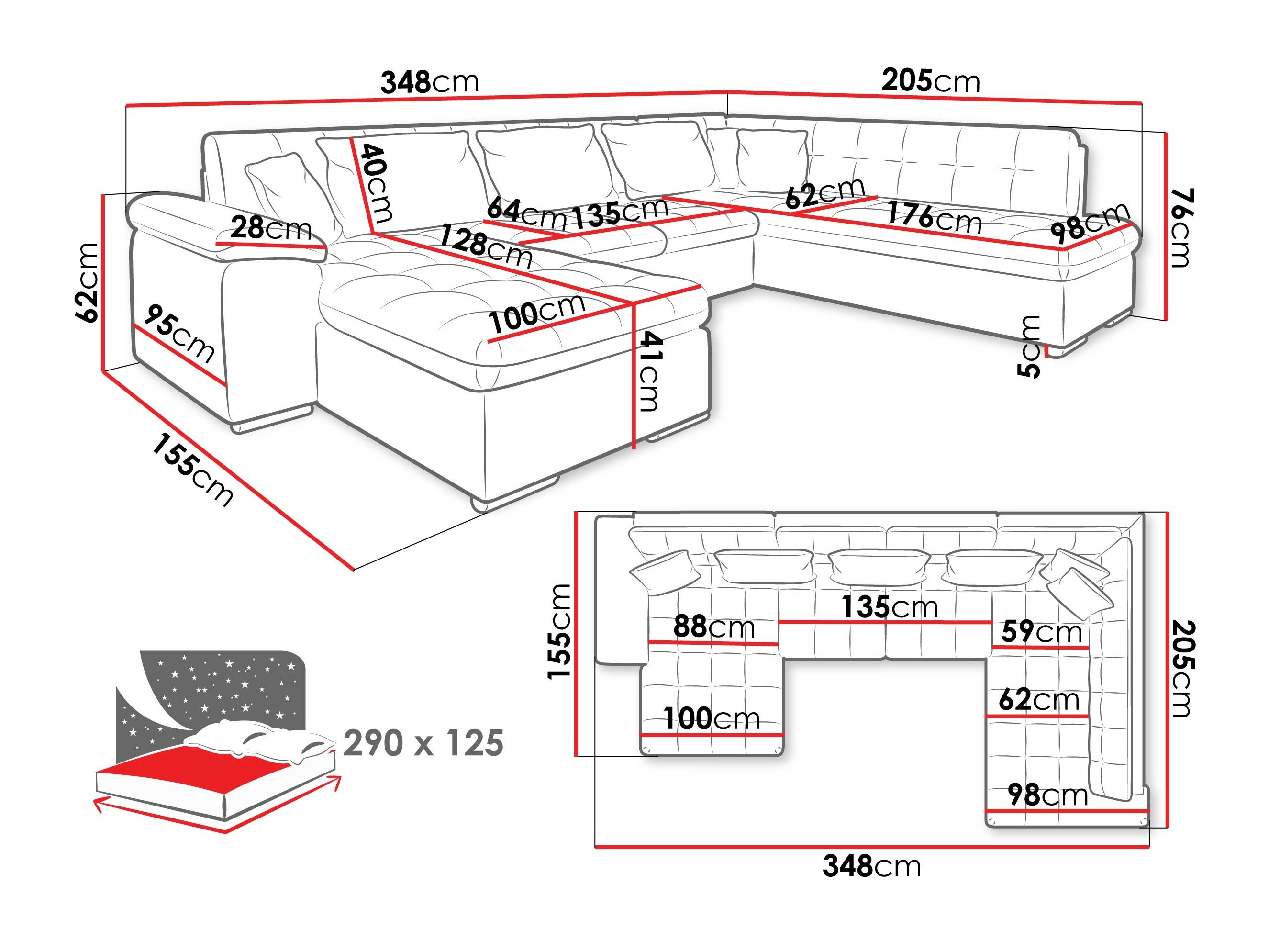 Corner sofa Comfivo Gemma (Right)
