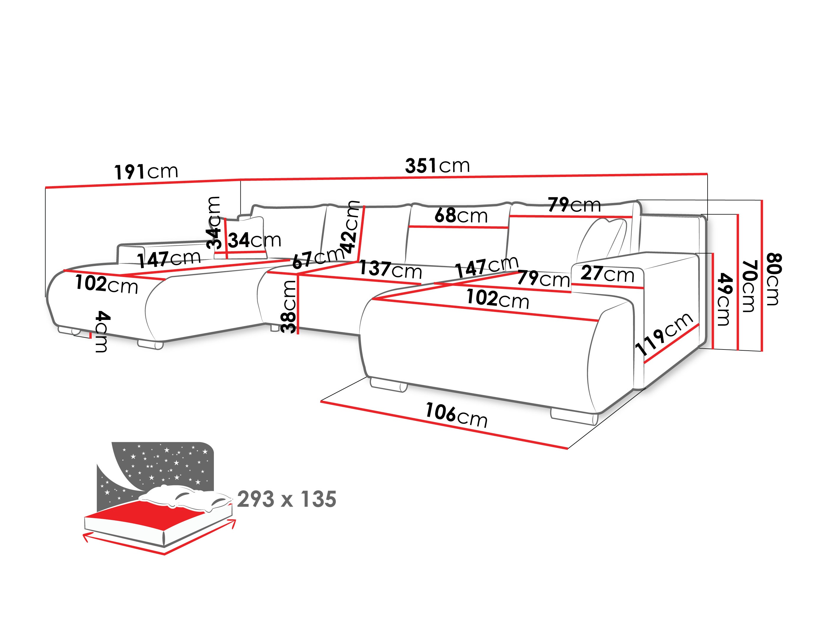 Corner sofa Comfivo Equus (Poso 52)