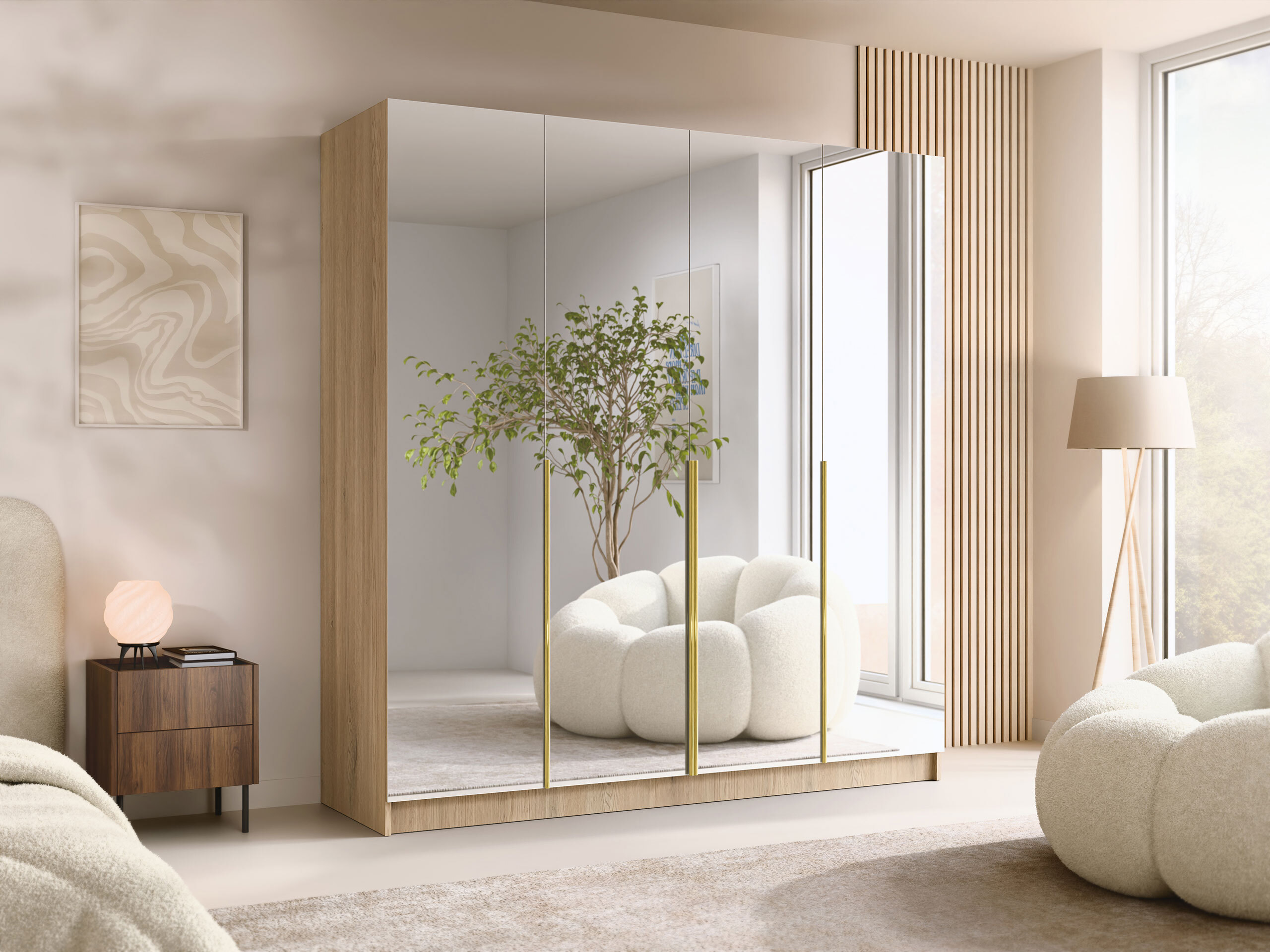 Wardrobe Closico Navor III (Cremona oak)