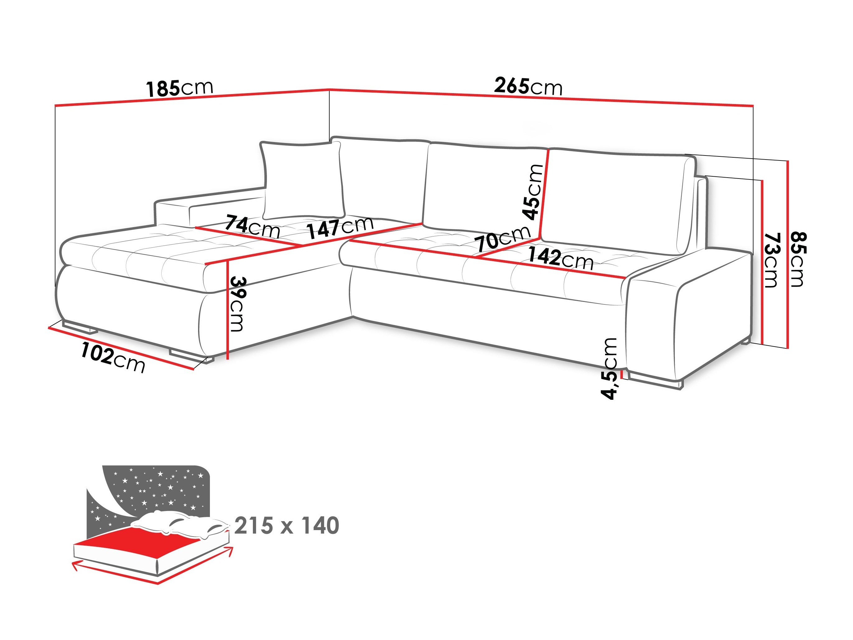 Corner sofa Comfivo Nitor III (Abriamo 03)