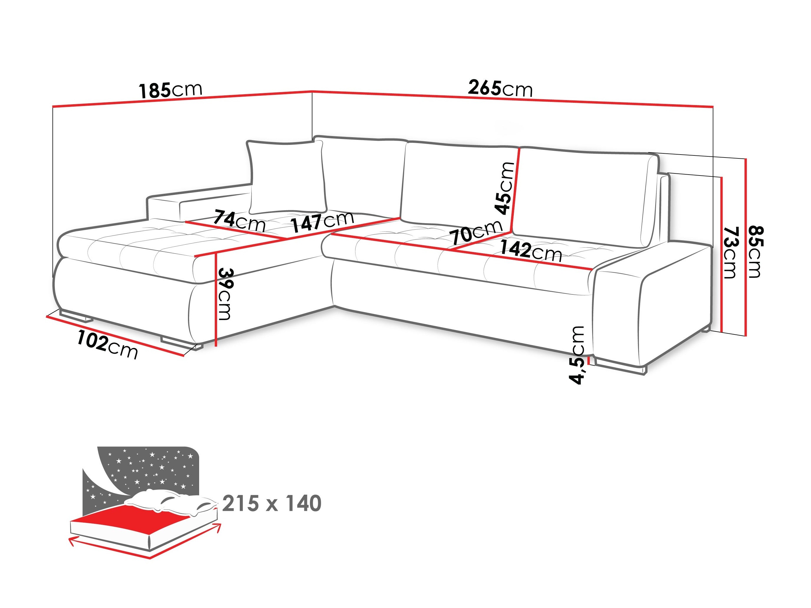 Corner sofa Comfivo Nitor (Uttario Velvet 2955 + Evo 28)