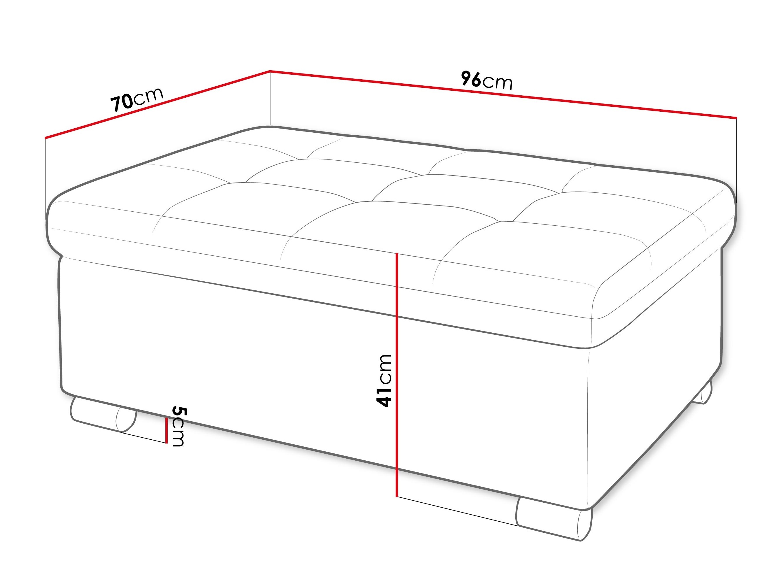 Upholstered bench Comfivo Gemma I (Lux 05 + Lux 06)