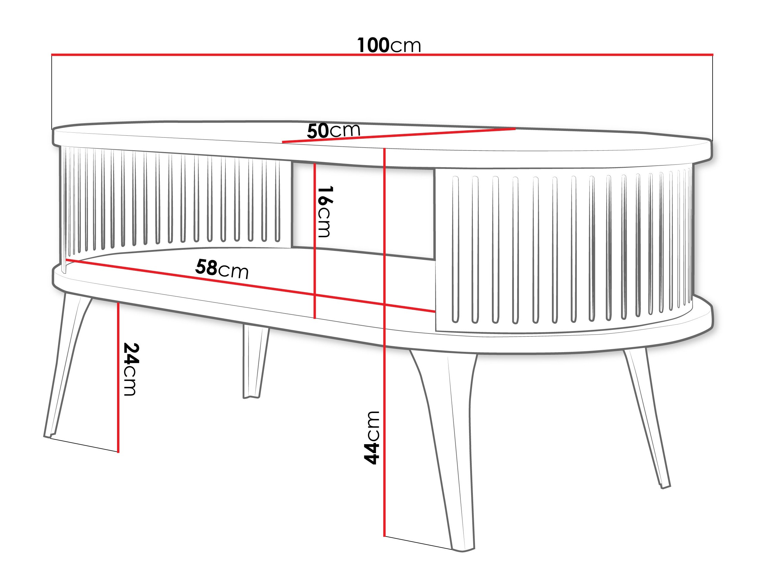 Coffee table Vitum III (Walnut)