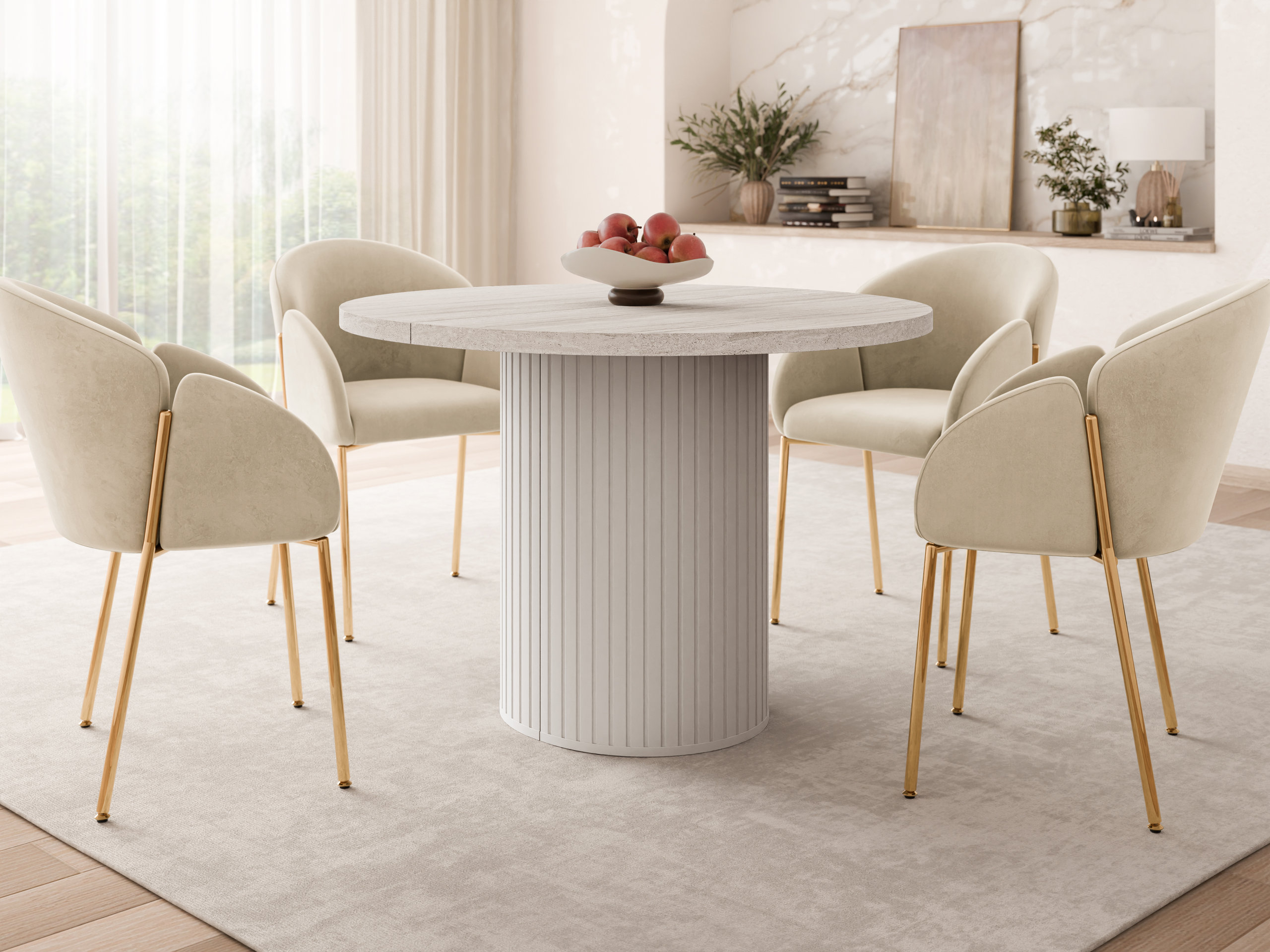Table Cupedo (Light travertine + Beige)