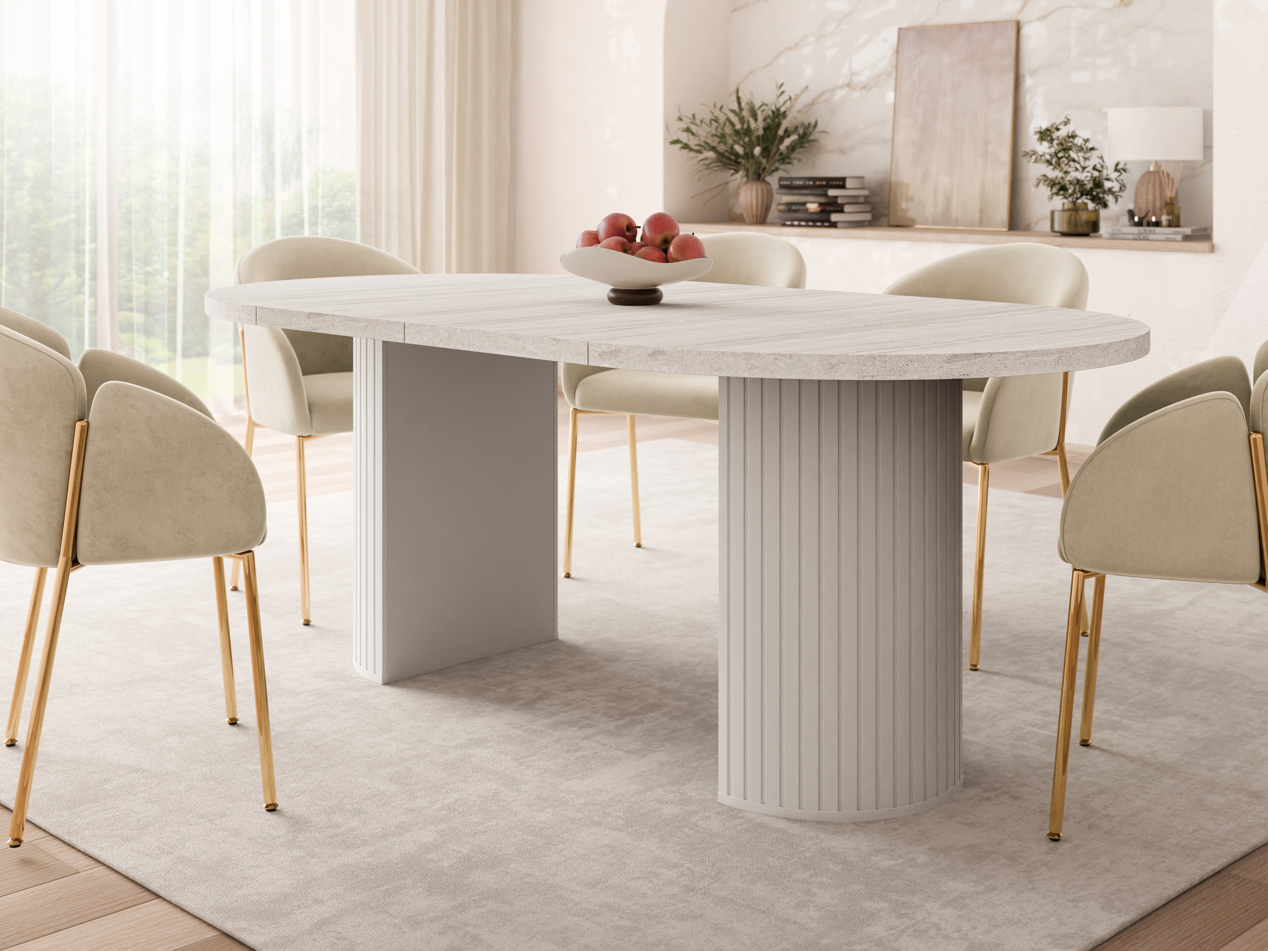 Table Cupedo (Light travertine + Beige)