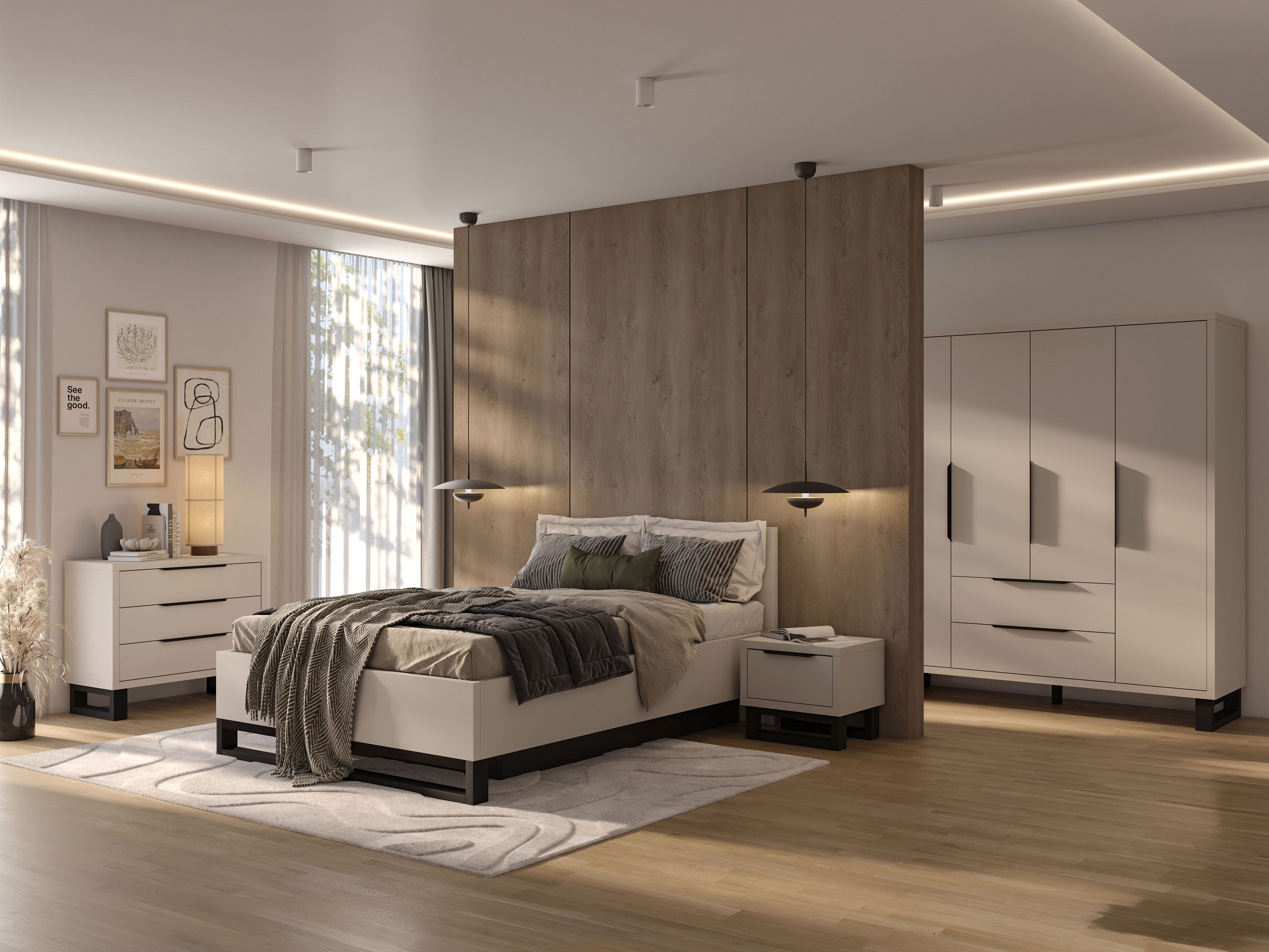 Bed Avicavu 118 (Cashmere + Black)