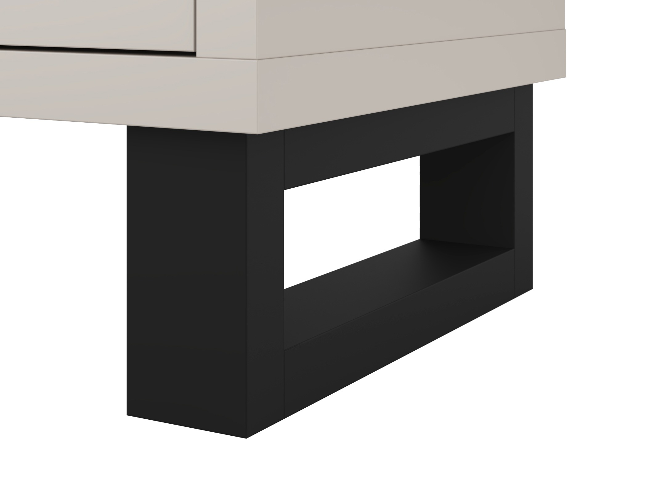 Chest of drawers Avicavu 128 (Cashmere + Black)