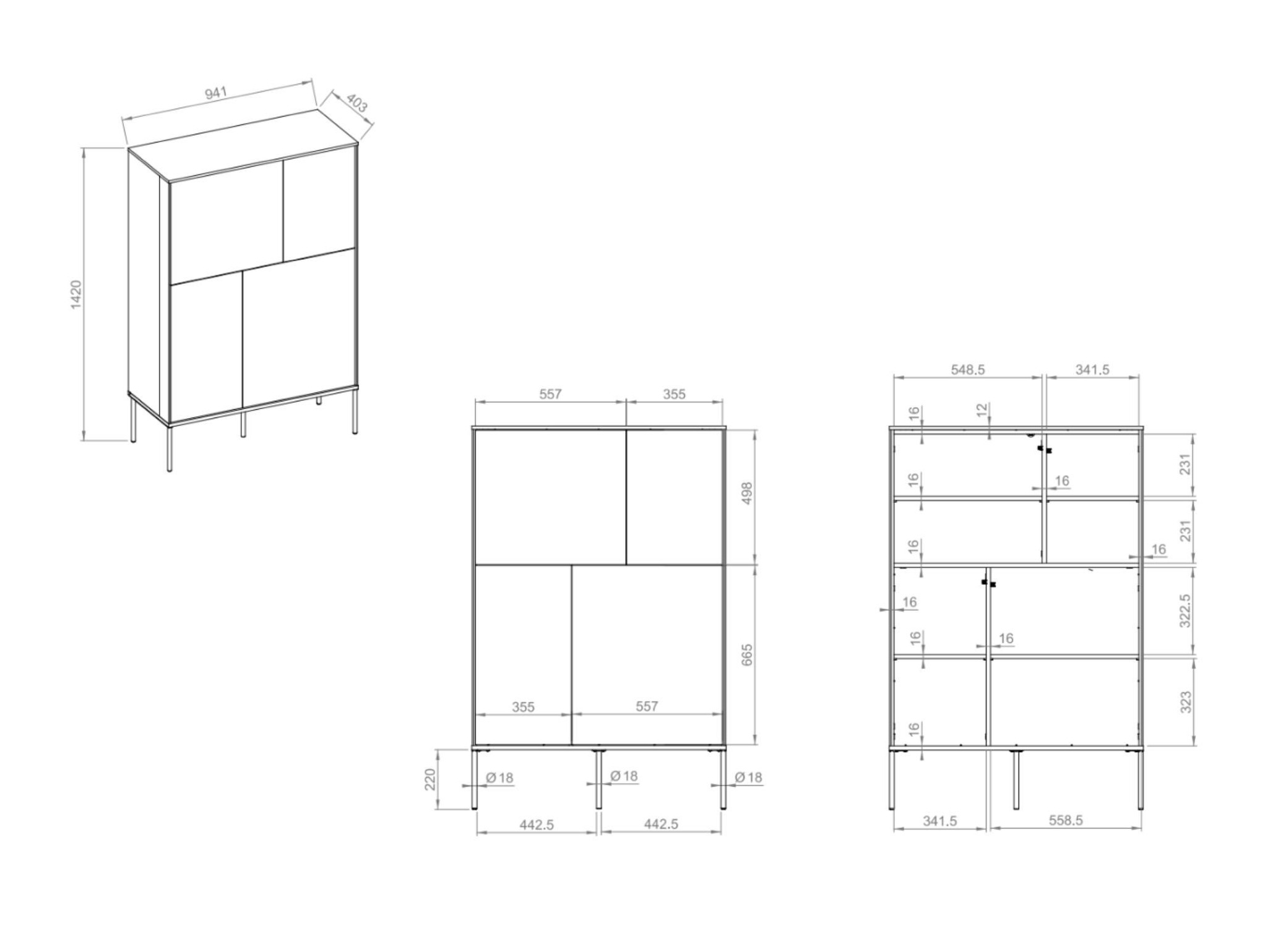 Bookcase Belfelu 100