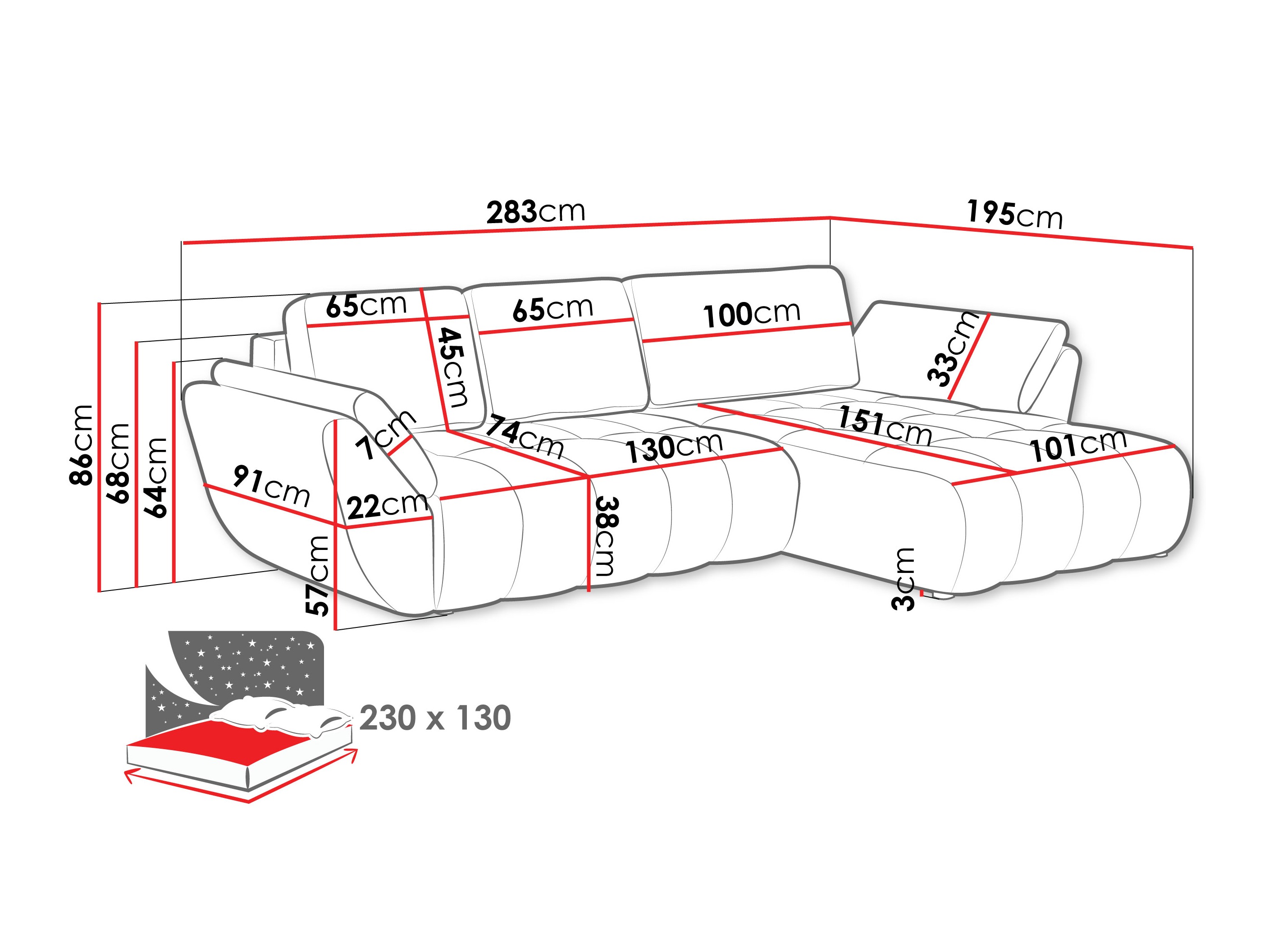Corner sofa Circum (Lumo 30)