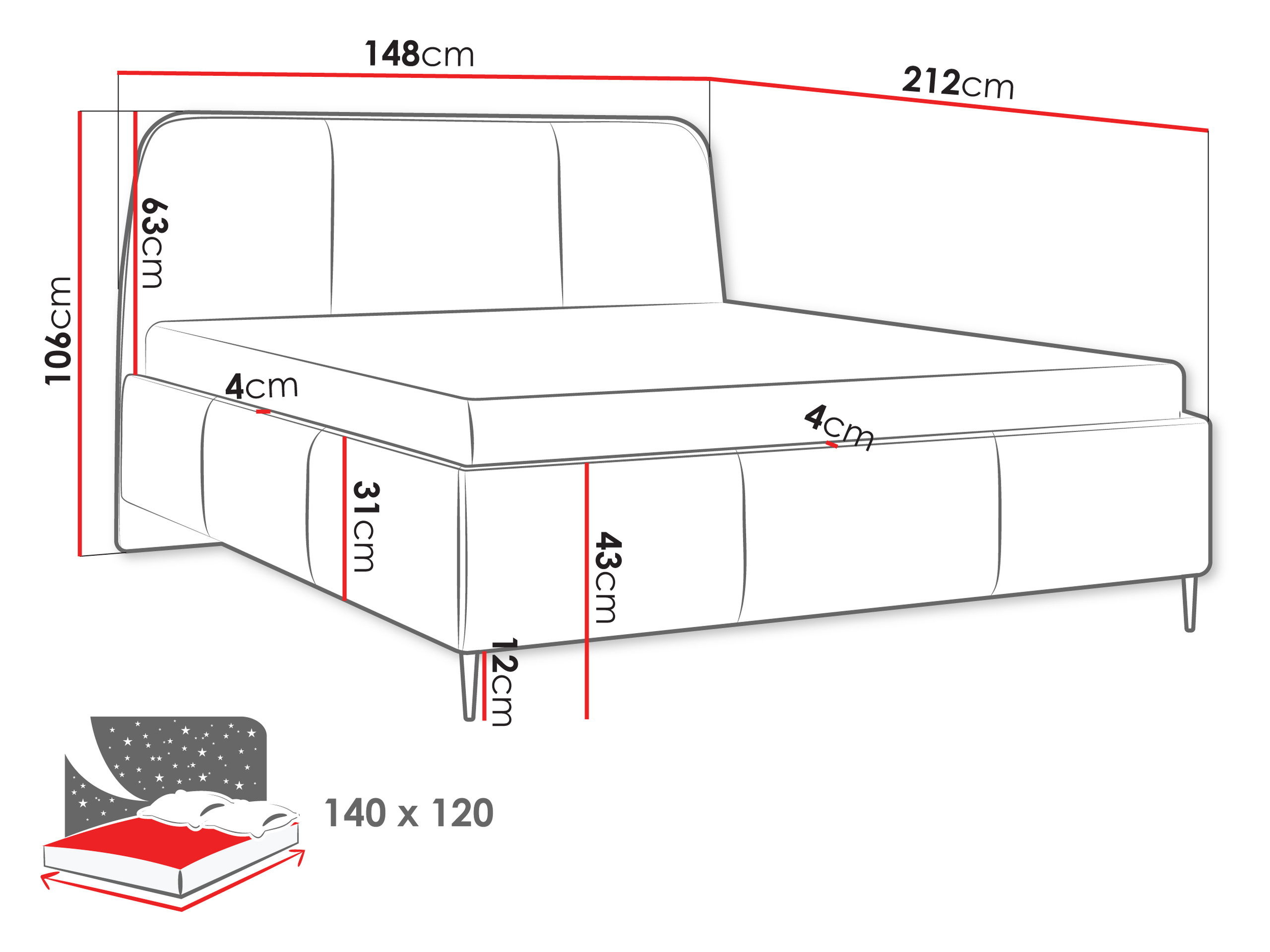 Bed ComfiDream Fragor (Margo 227.07)