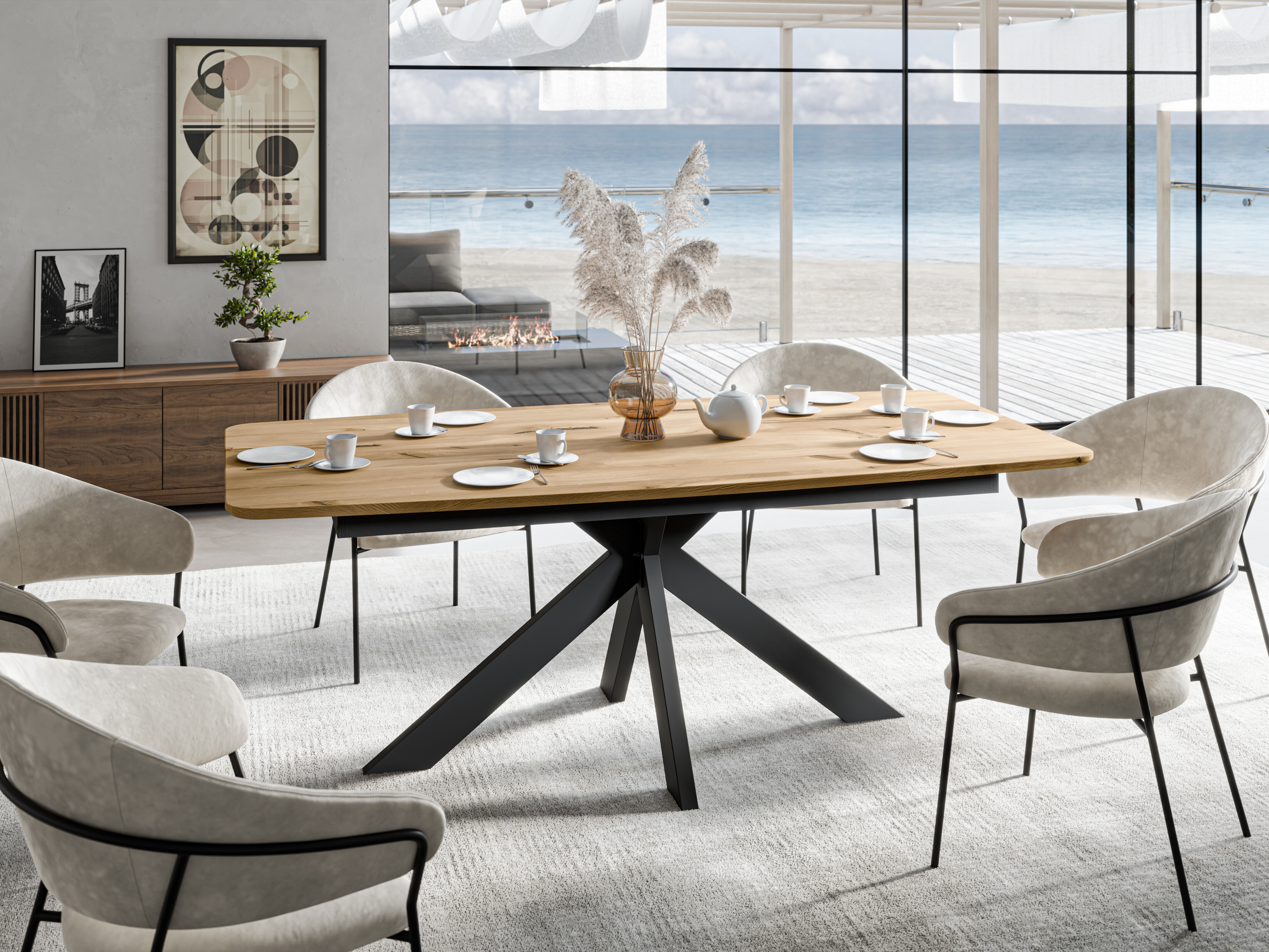 Table Ogden 176 (Light oak)