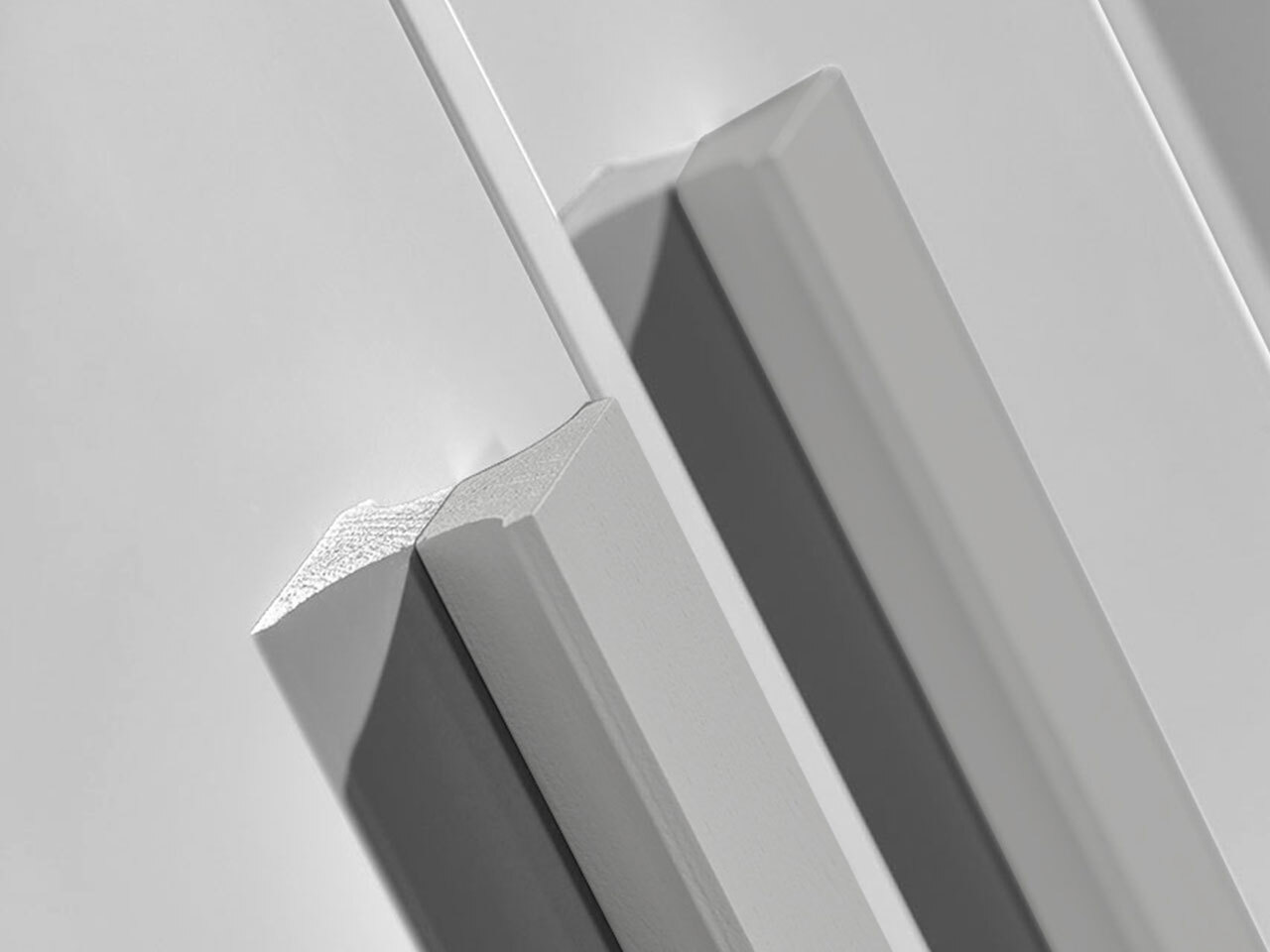 Desk Merevari 100 (White + Glossy white + Grey)