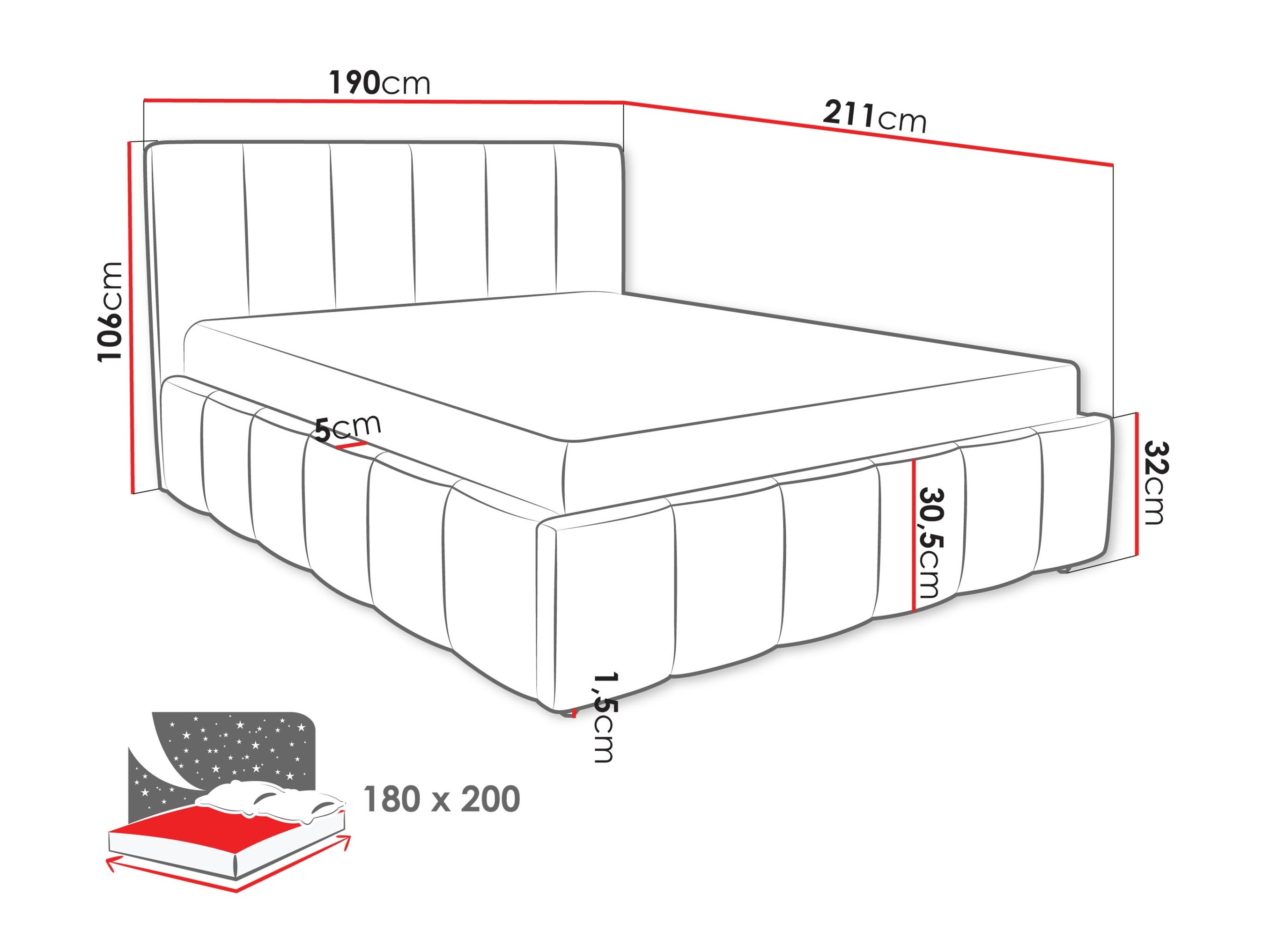 Bed Linis (Lambi 12)