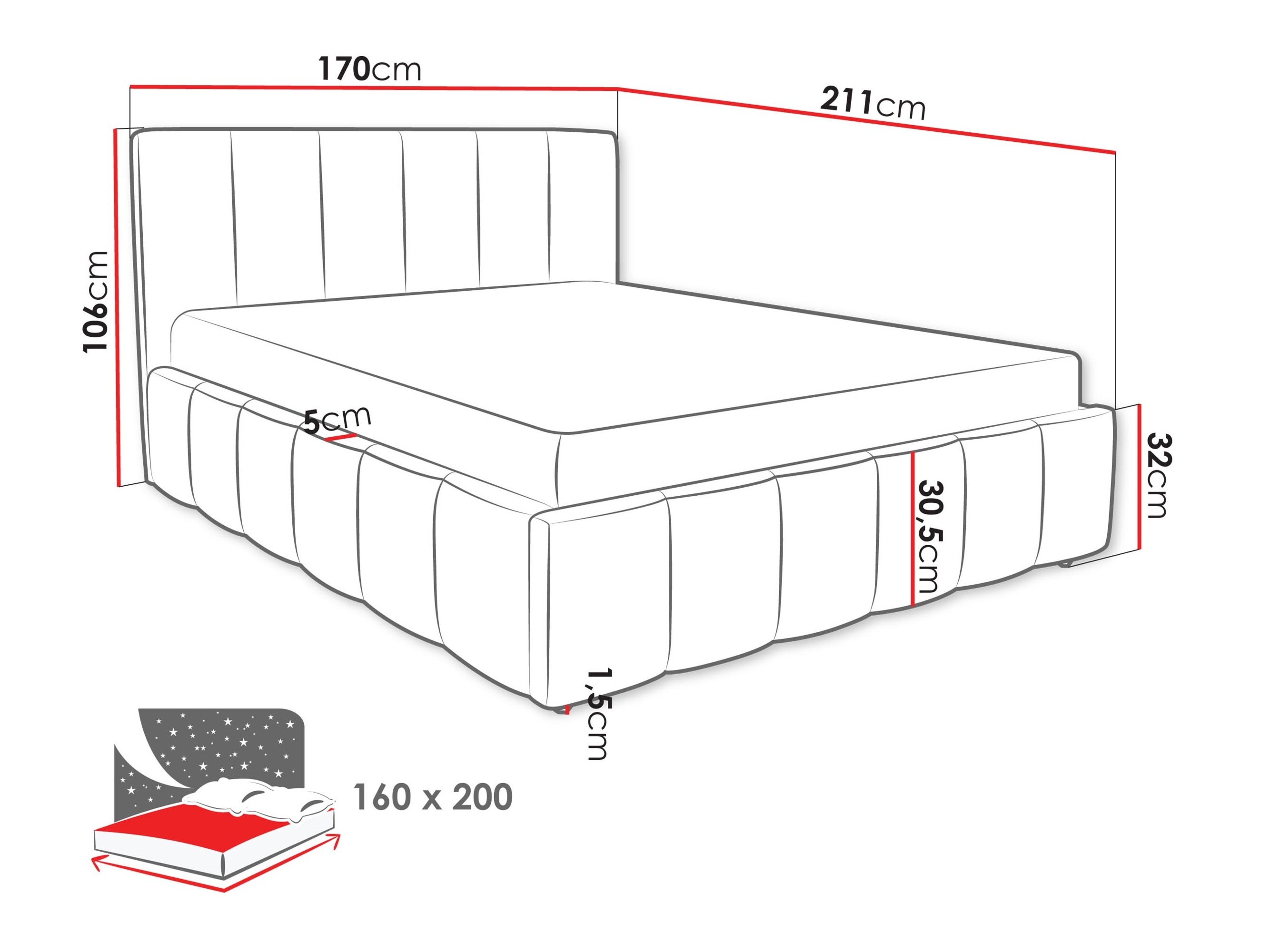 Bed Linis (Lambi 12)