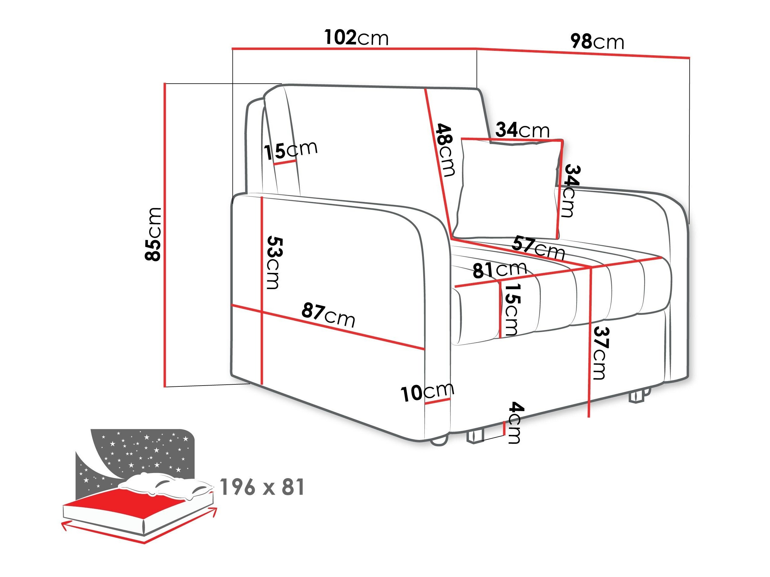 Armchair Columbus 258 (Polo 889)