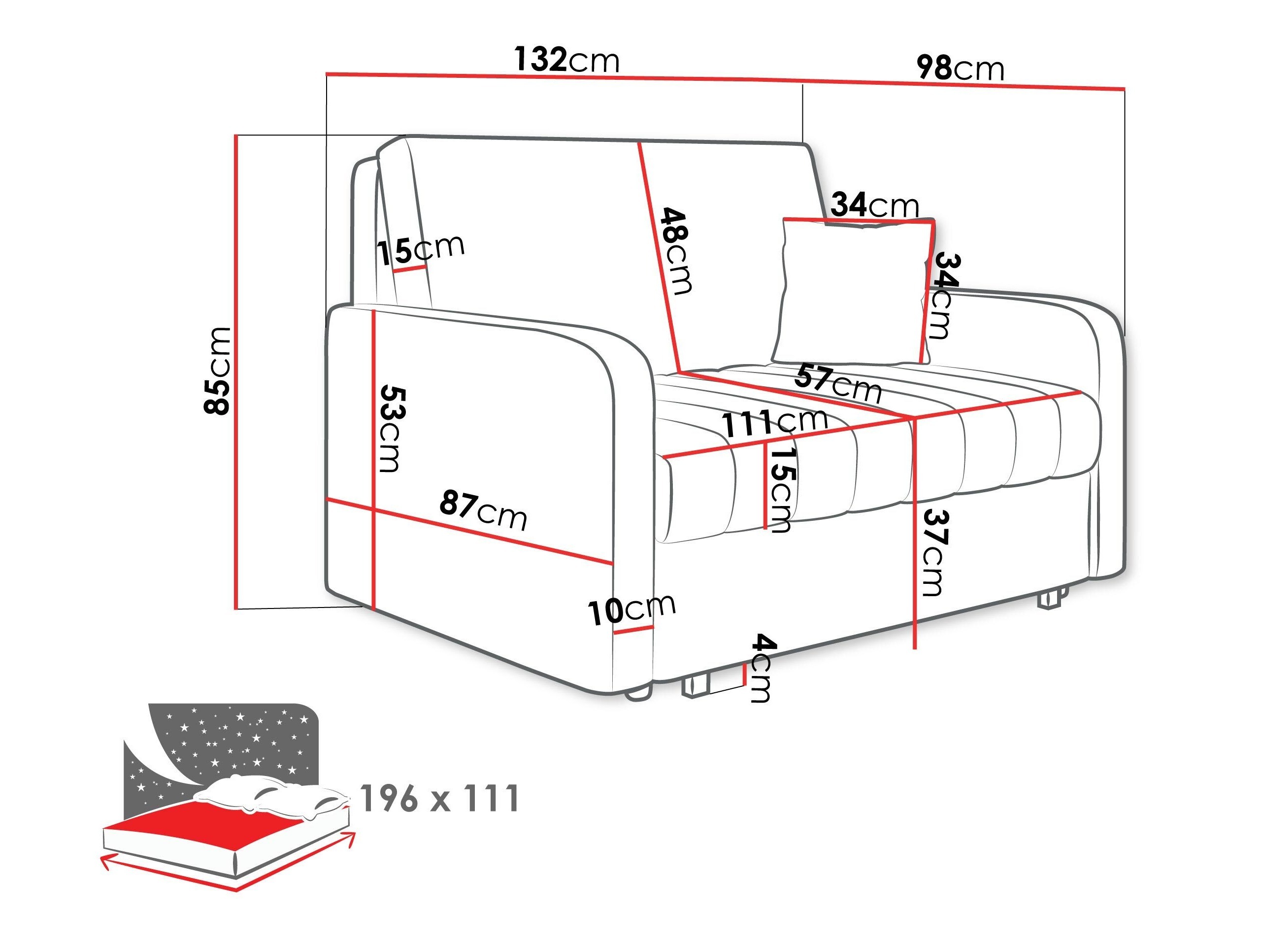 Sofa bed Columbus 259 (Polo 897)