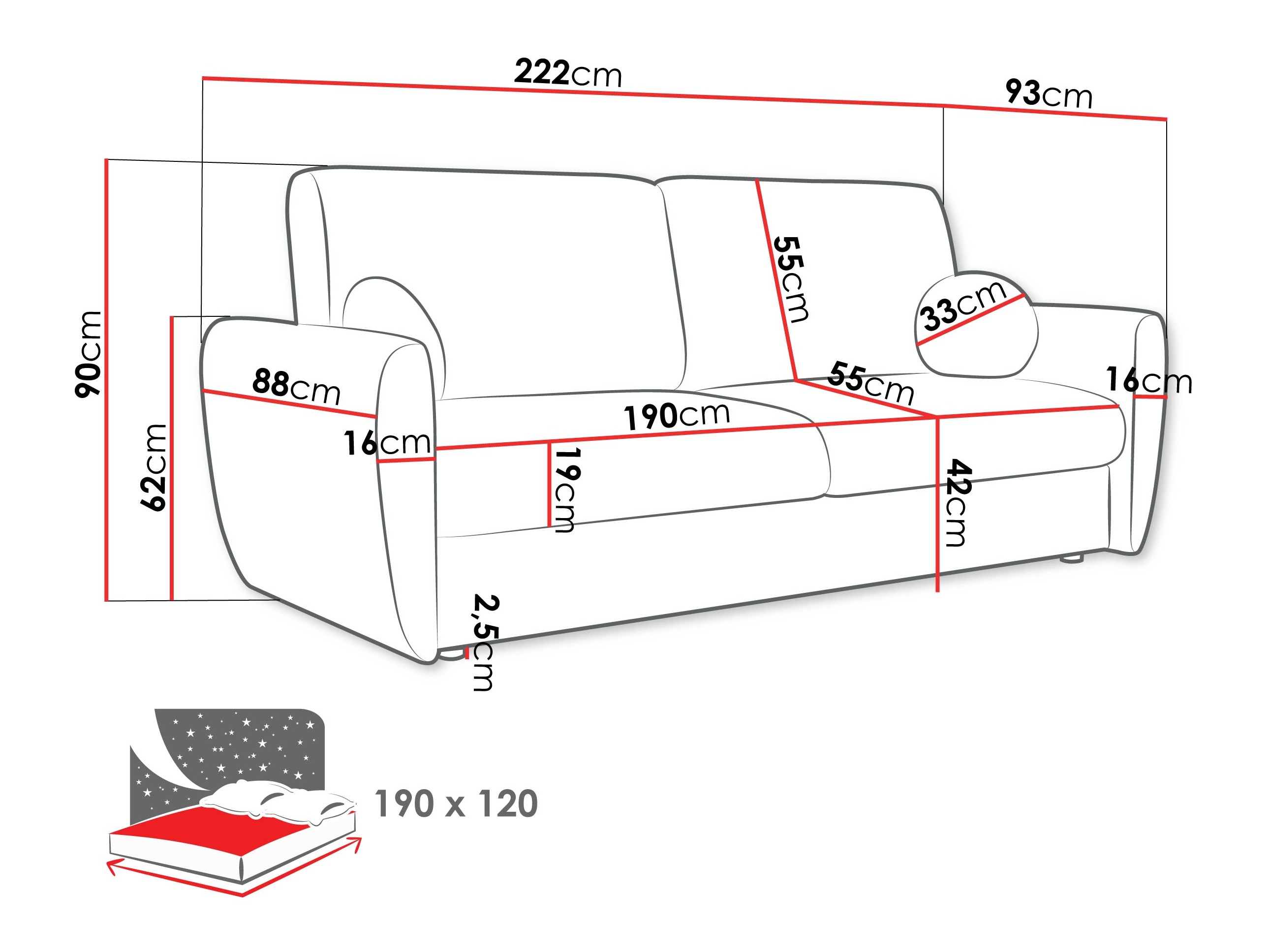 Sofa bed Pagis (Taro 11)
