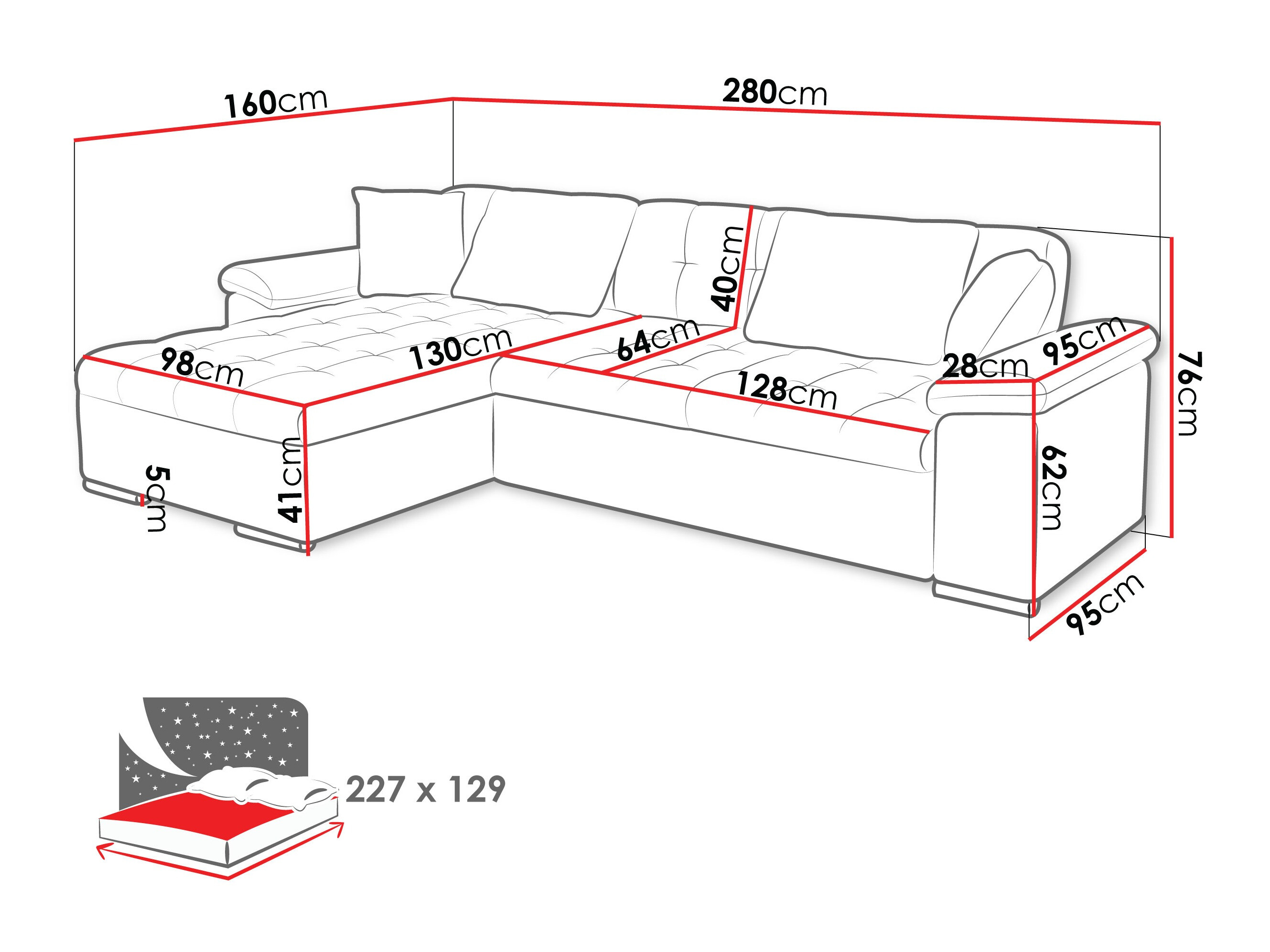 Corner sofa Comfivo Mica (Bella 05)