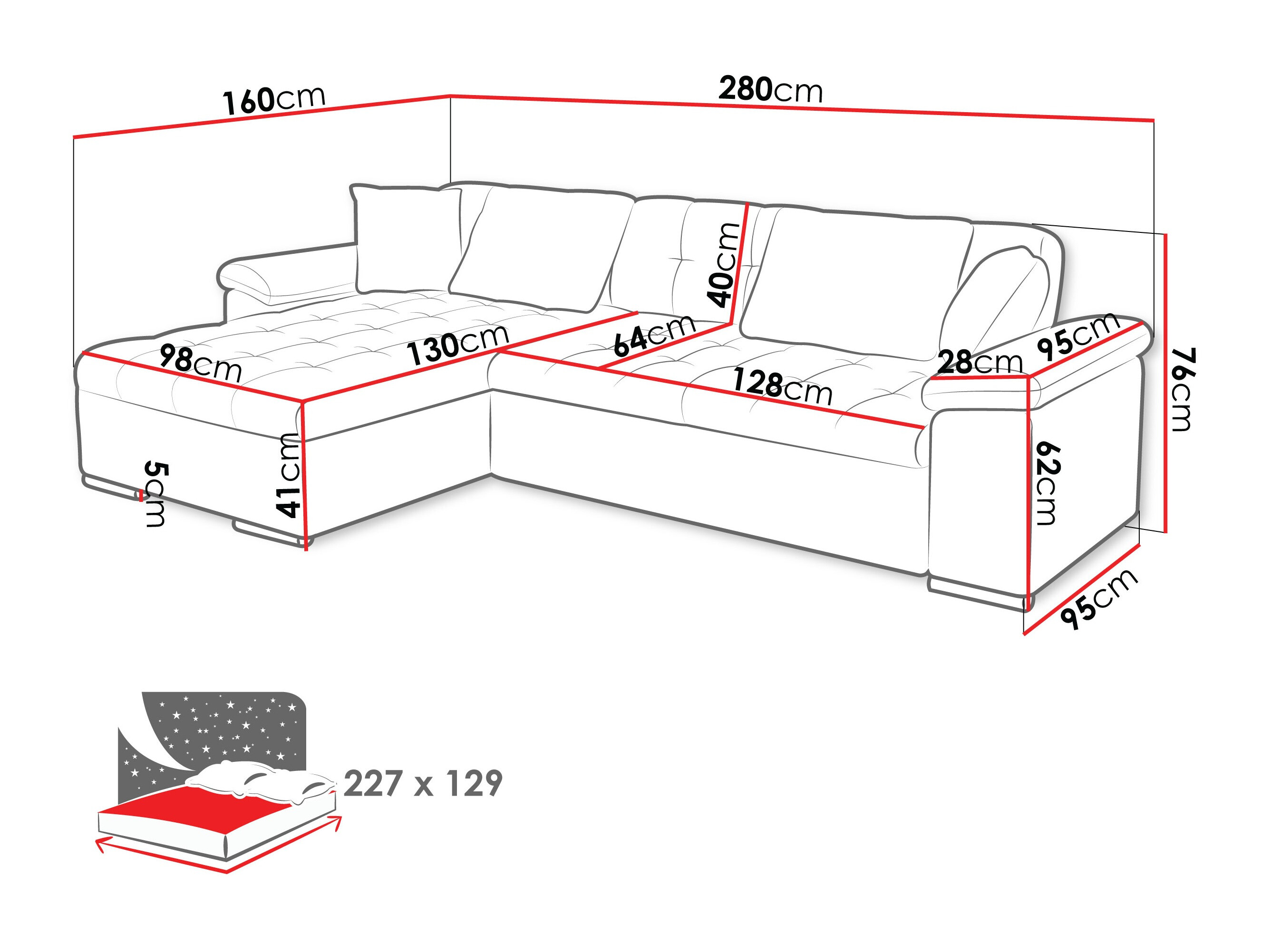 Corner sofa Comfivo Mica (Fredo 25)