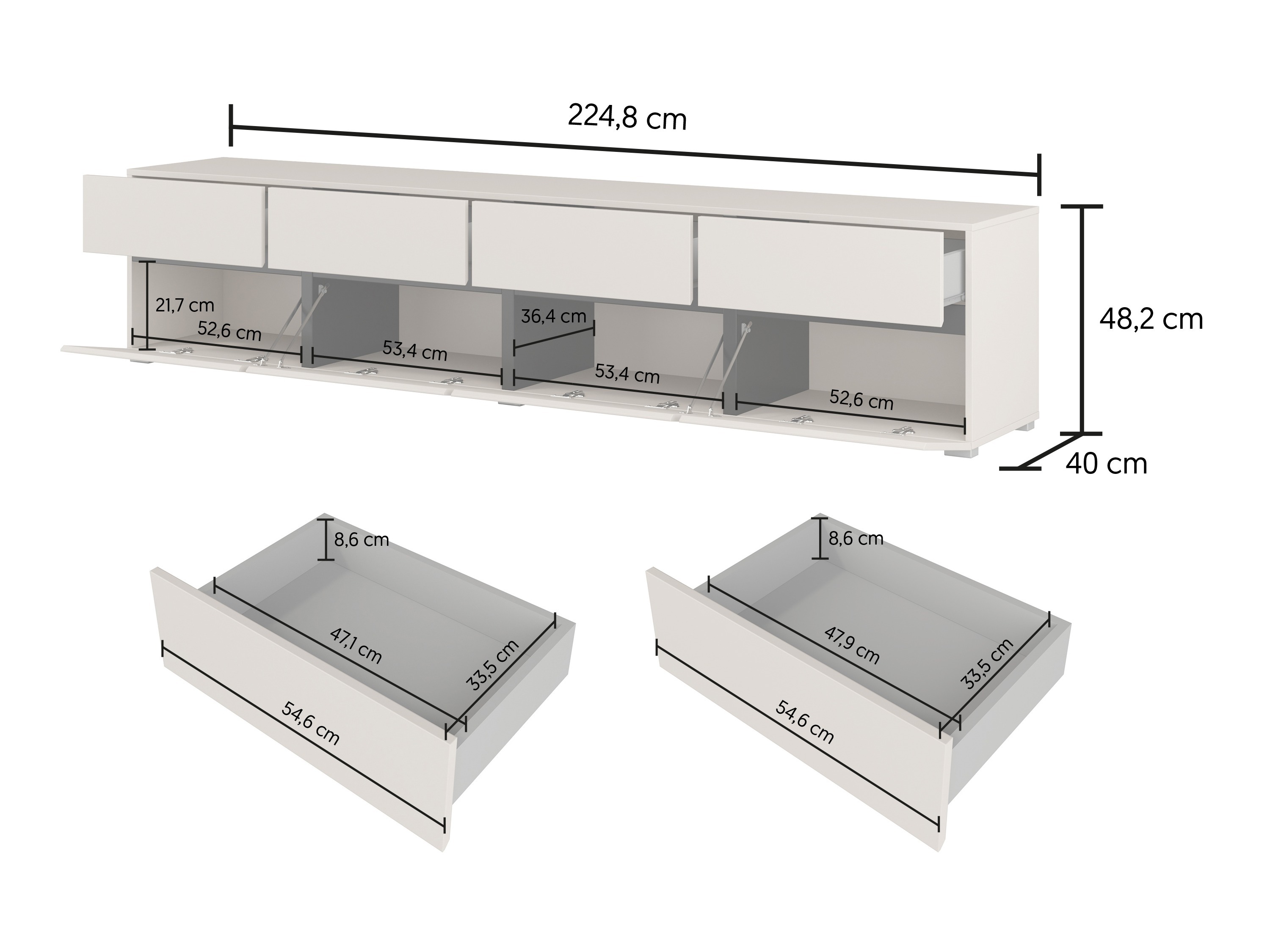 TV stand Alfere 101 (Cashmere)
