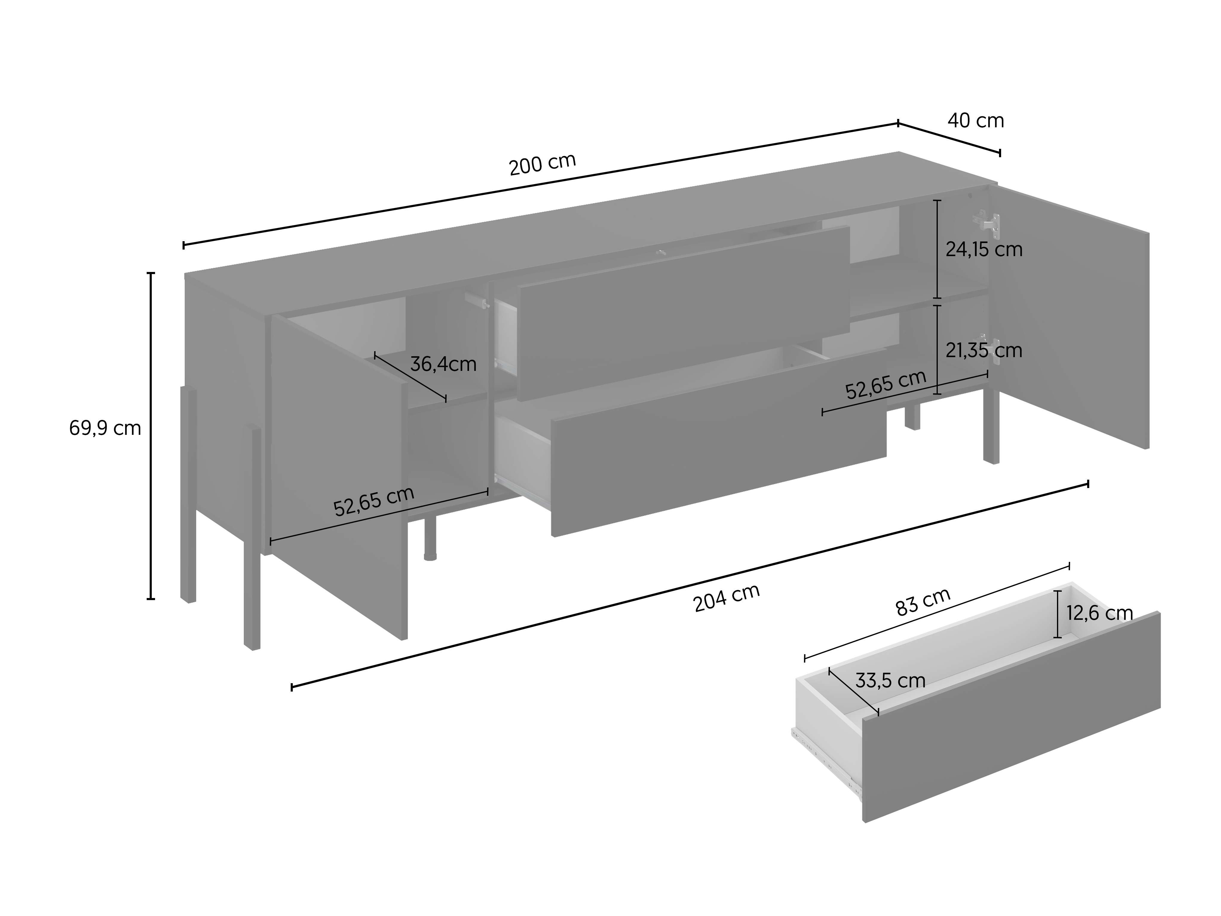 TV stand Etsore 102 (Cashmere)